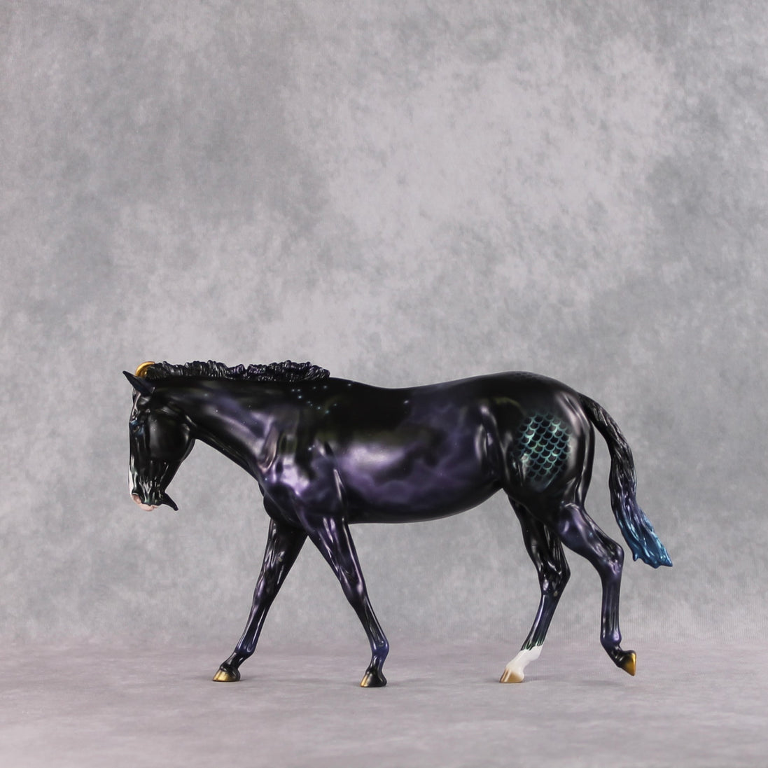 "Alikdora" LE-10 Purple Stars & Nebula Deco Mule By Ashley Palmer Zodiac Series: Aquarius ZS25