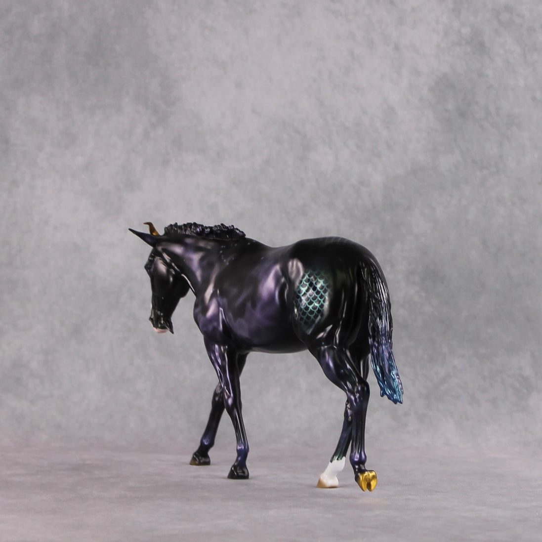 "Alikdora" LE-10 Purple Stars & Nebula Deco Mule By Ashley Palmer Zodiac Series: Aquarius ZS25