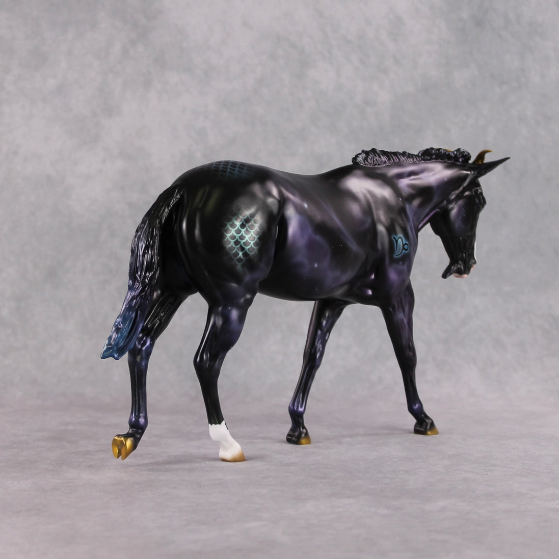 "Alikdora" LE-10 Purple Stars & Nebula Deco Mule By Ashley Palmer Zodiac Series: Aquarius ZS25