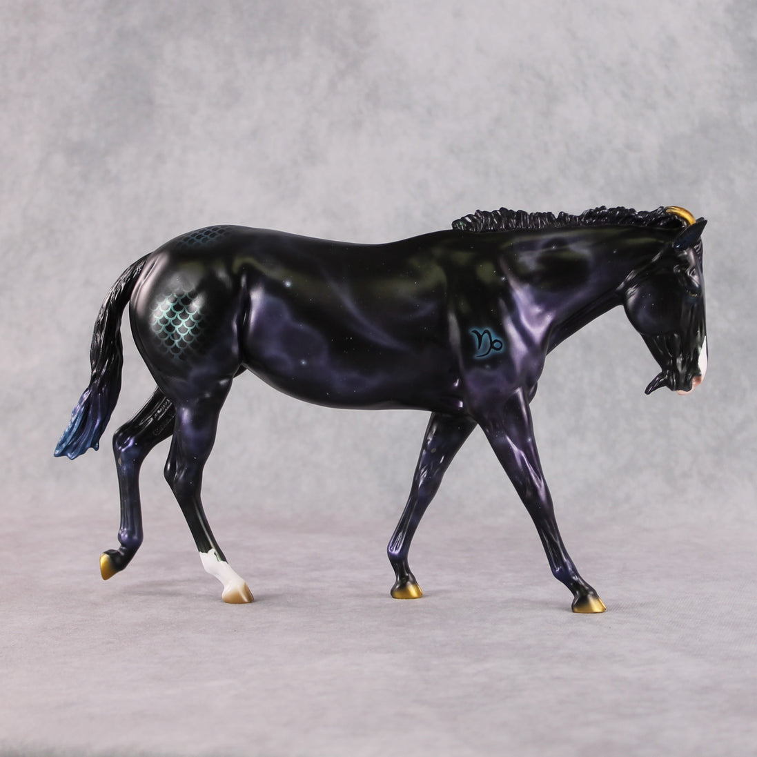 "Alikdora" LE-10 Purple Stars & Nebula Deco Mule By Ashley Palmer Zodiac Series: Aquarius ZS25