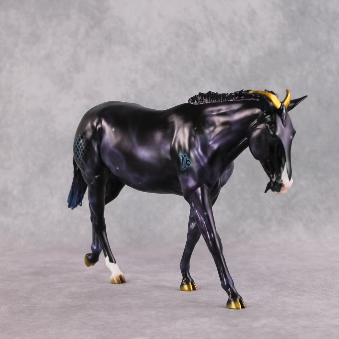 "Alikdora" LE-10 Purple Stars & Nebula Deco Mule By Ashley Palmer Zodiac Series: Aquarius ZS25