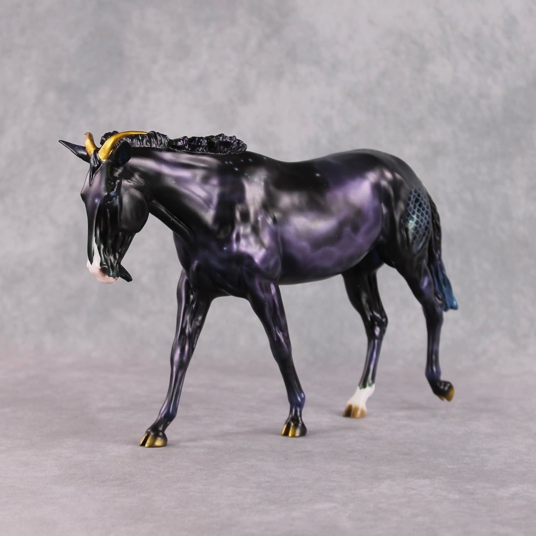 "Alikdora" LE-10 Purple Stars & Nebula Deco Mule By Ashley Palmer Zodiac Series: Aquarius ZS25