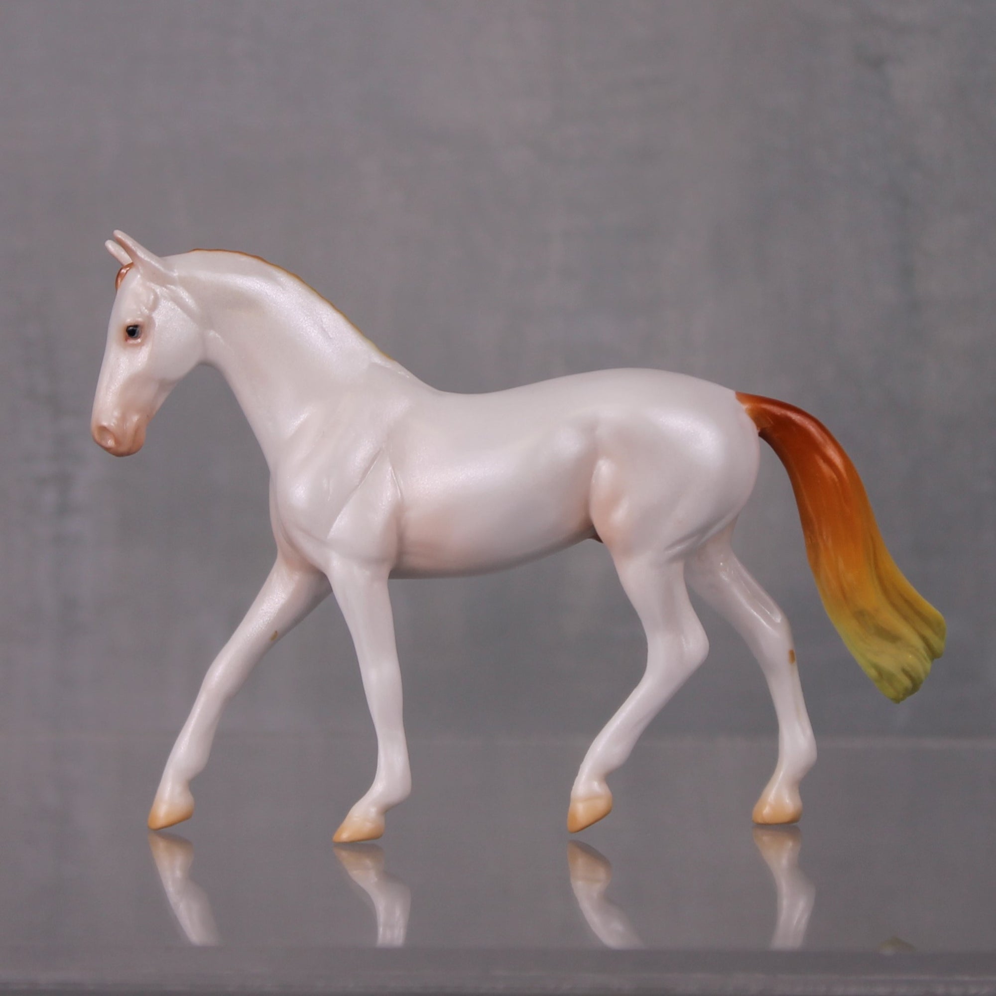 Farverig OOAK Pearl Series - Pearl and Orange Warmblood Chip By Jess Hamill LHS24