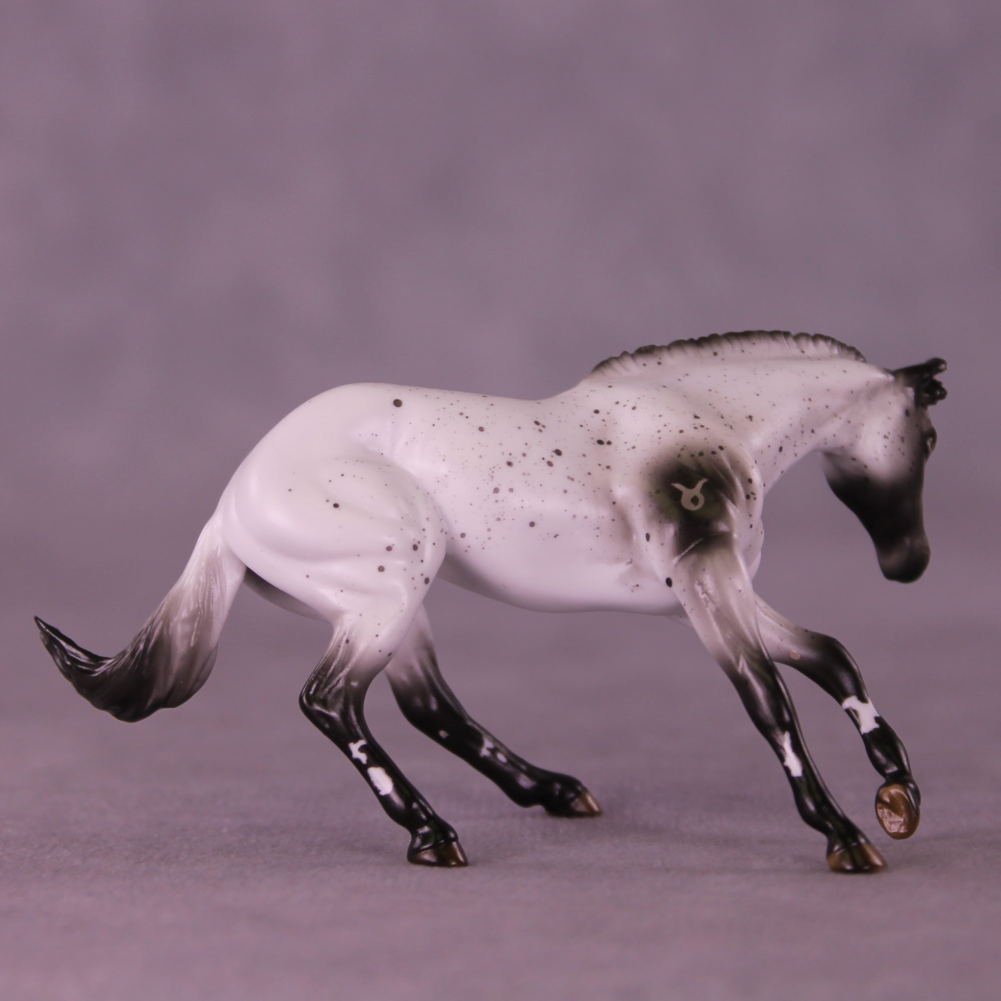 Mini Alcyone OOAK EFCM Chip Cutting Horse by Ashley Palmer &amp; Melanie Miller SCD26