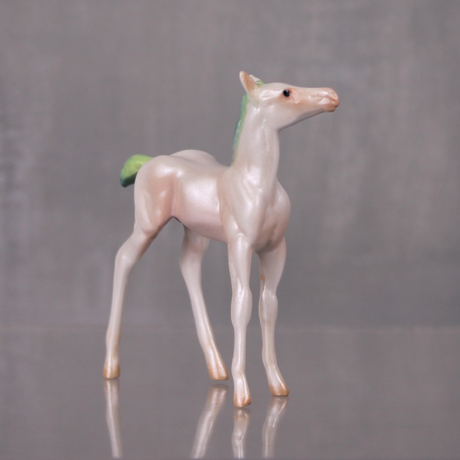 Zokongola OOAK Pearl Series - Pearl and Green Chip Foal By Jamie Adamson LHS24