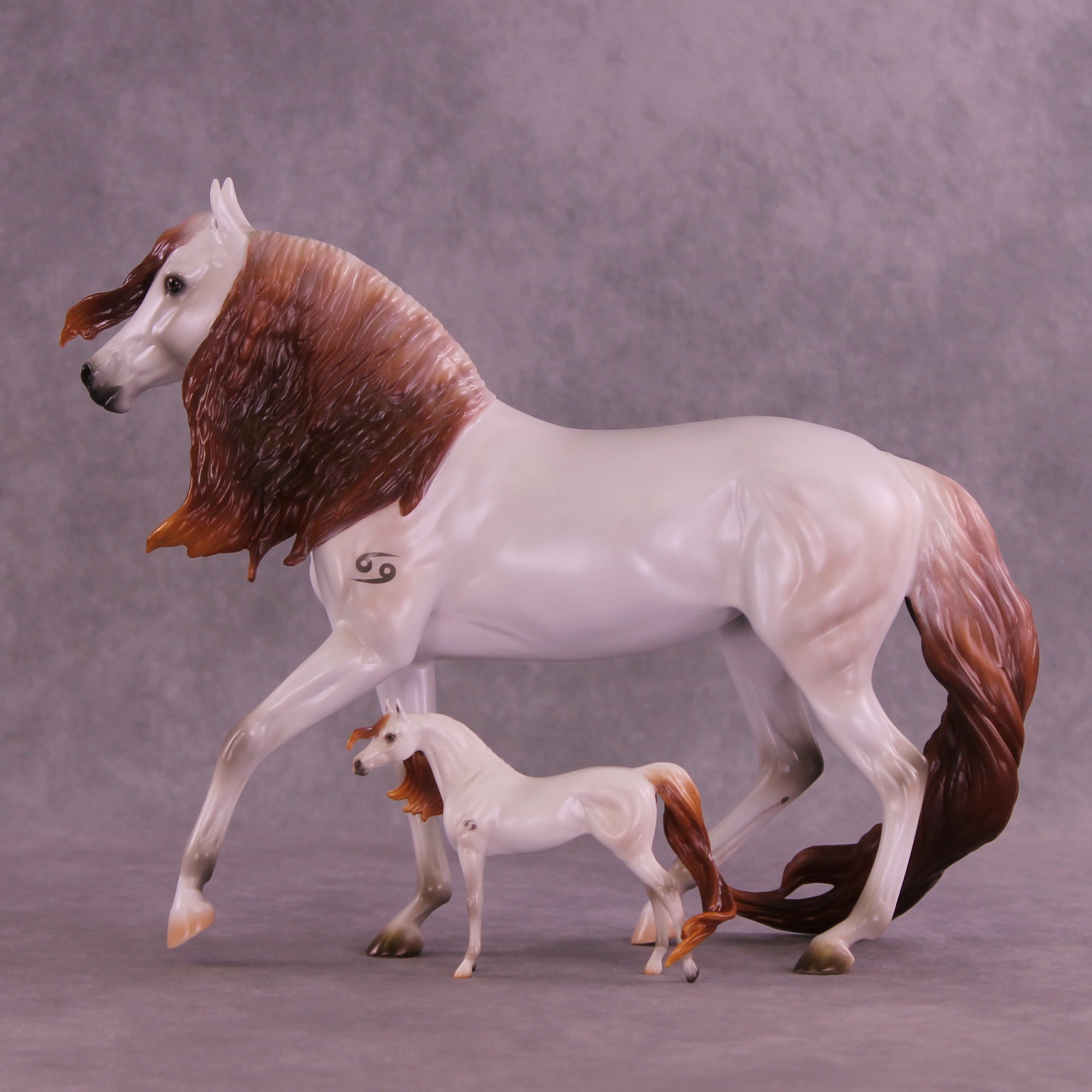 Mini Tegmine OOAK EFCM Chip Arabian by Ashley Palmer &amp; Melanie Miller SCD26