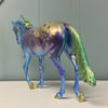 Rapheal OOAK Purple, Green, Blue and Gold with Hearts Deco Thoroughbred By Erin Corbett - Proceeds are Donation to Raphael House in Portland! EQ24 SS724