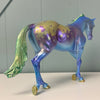 Rapheal OOAK Purple, Green, Blue and Gold with Hearts Deco Thoroughbred By Erin Corbett - Proceeds are Donation to Raphael House in Portland! EQ24 SS724