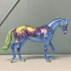 Rapheal OOAK Purple, Green, Blue and Gold with Hearts Deco Thoroughbred By Erin Corbett - Proceeds are Donation to Raphael House in Portland! EQ24 SS724