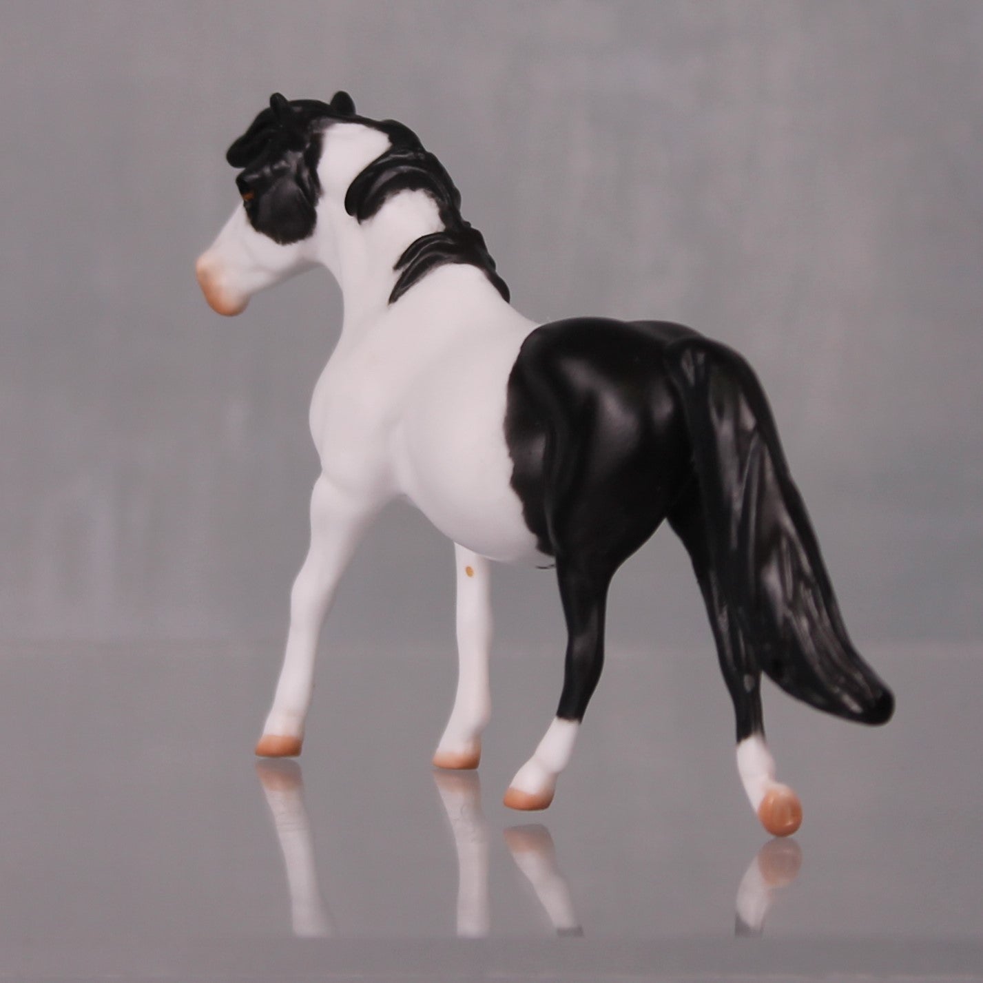 Tuxie Limited Edition Rat Inspired Series of 15 OOAK Black Splash Pony Chip By Jamie Adamson LHS24