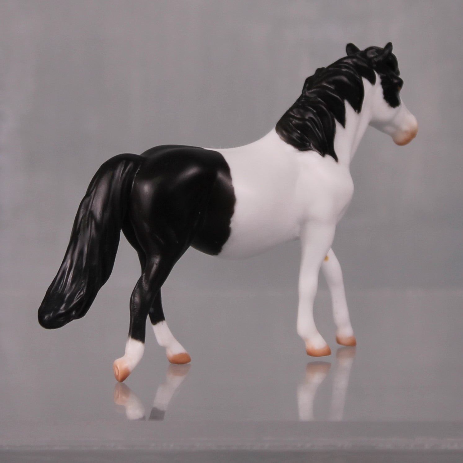 Tuxie Limited Edition Rat Inspired Series of 15 OOAK Black Splash Pony Chip By Jamie Adamson LHS24