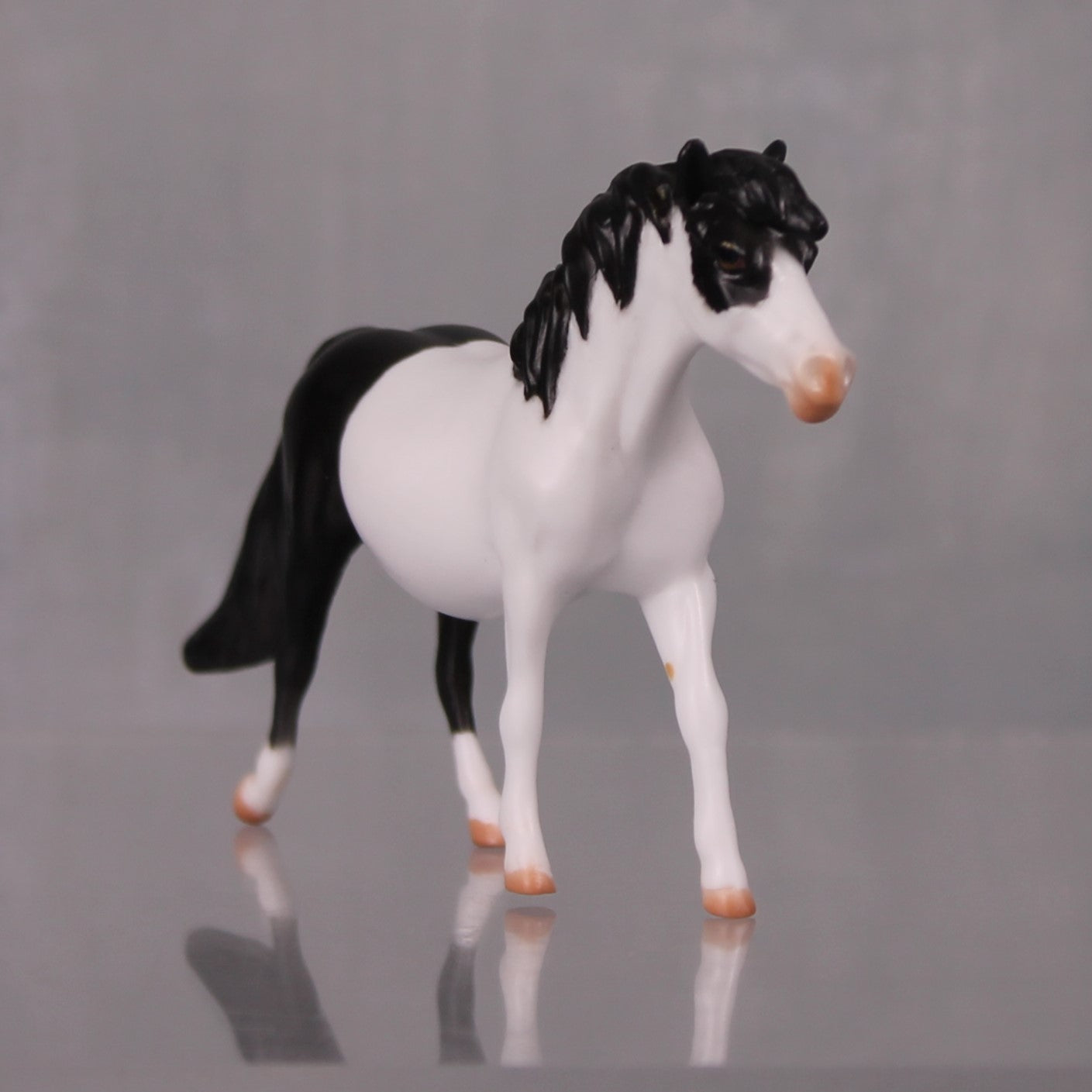 Tuxie Limited Edition Rat Inspired Series of 15 OOAK Black Splash Pony Chip By Jamie Adamson LHS24