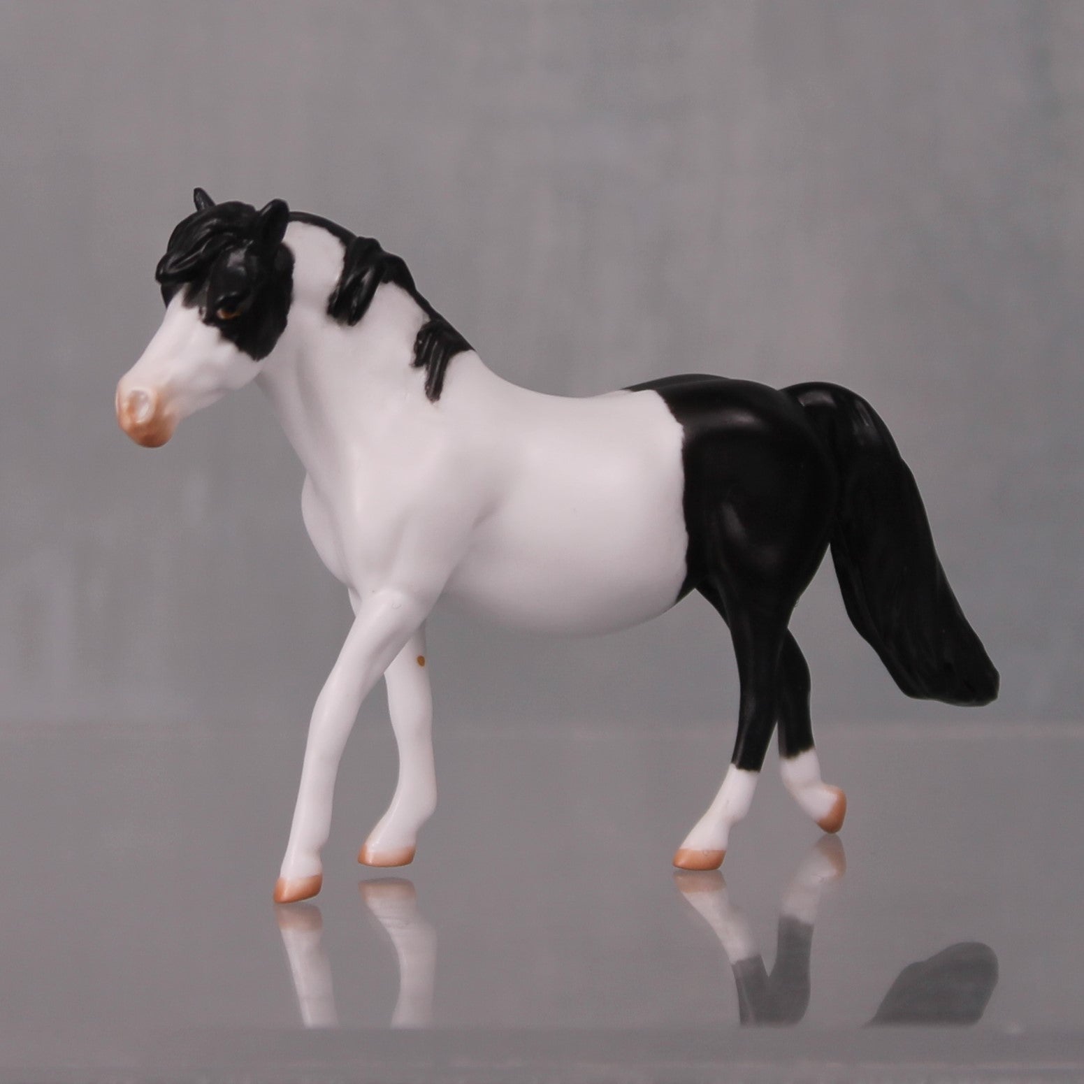 Tuxie Limited Edition Rat Inspired Series of 15 OOAK Black Splash Pony Chip By Jamie Adamson LHS24