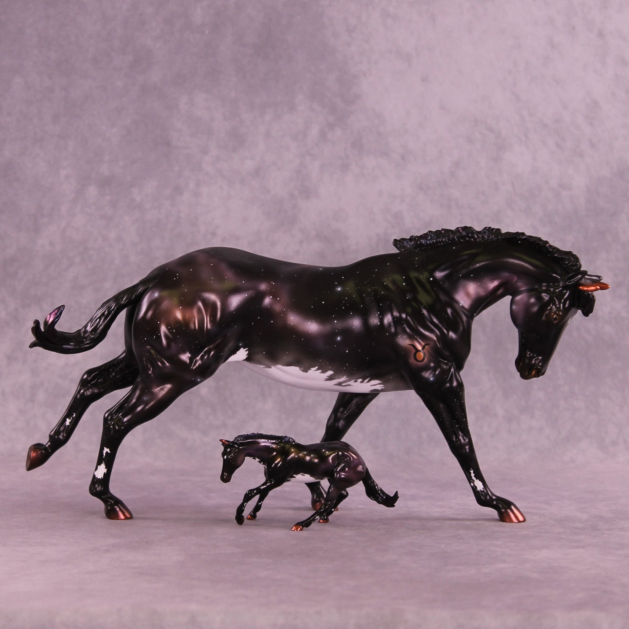 Mini Atlas OOAK EFCM Chip Cutting Horse by Ashley Palmer &amp; Melanie Miller SCD26