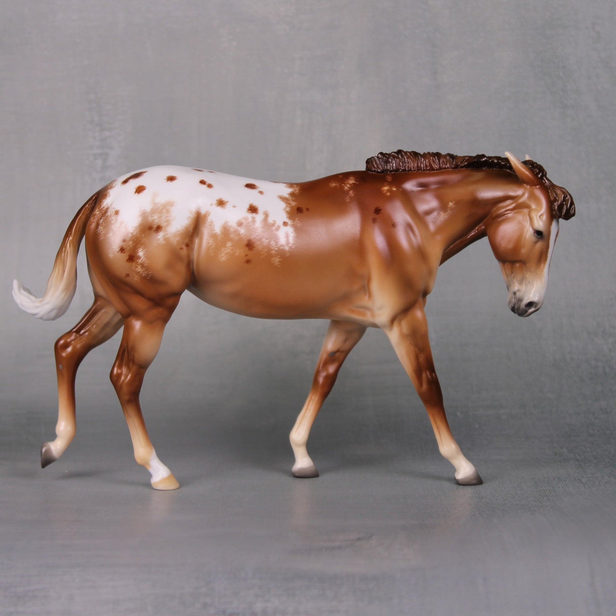 Not Today OOAK Custom Chestnut Appaloosa Pebble Mule By Ellen Robbins BEST OFFERS LHS24