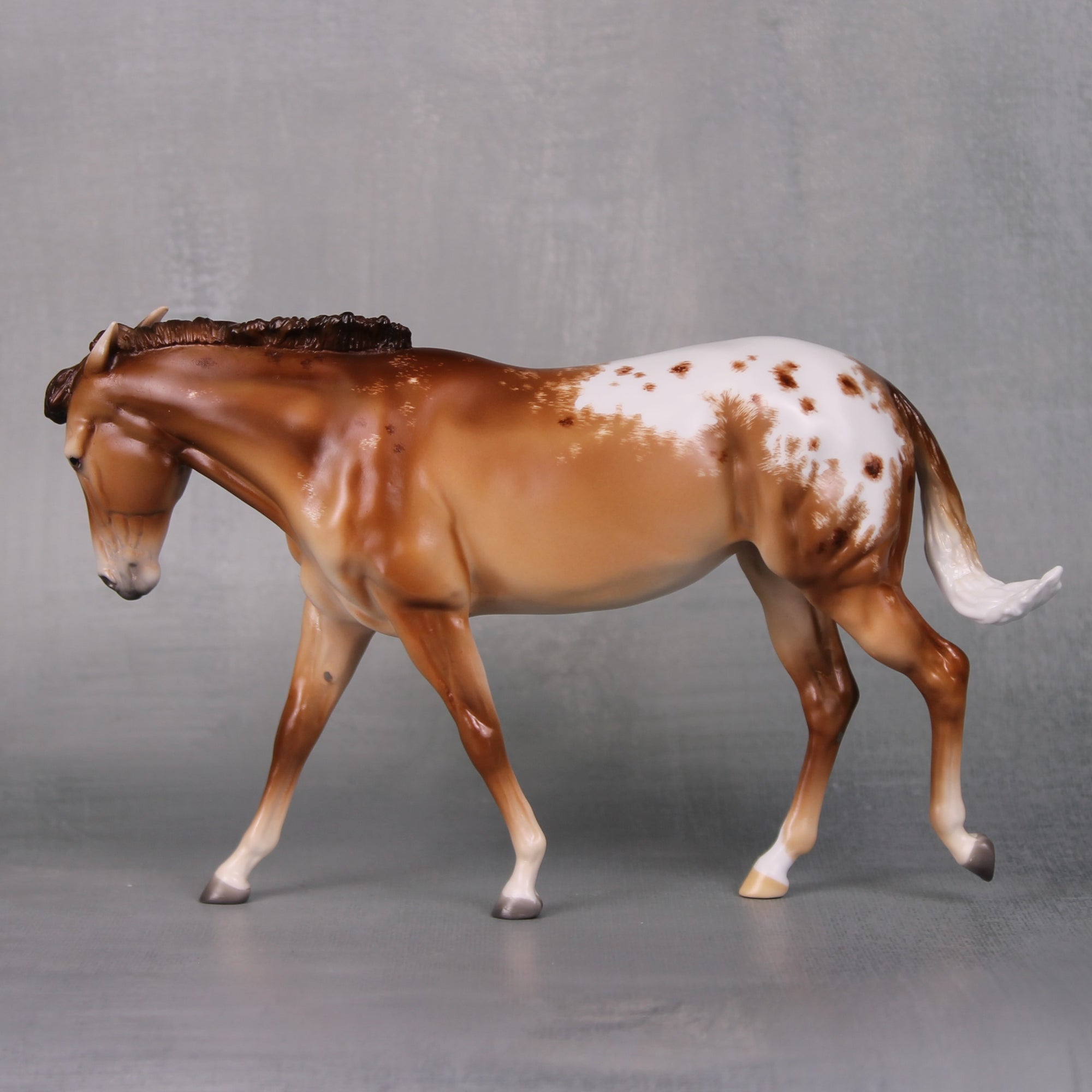 Not Today OOAK Custom Chestnut Appaloosa Pebble Mule By Ellen Robbins BEST OFFERS LHS24