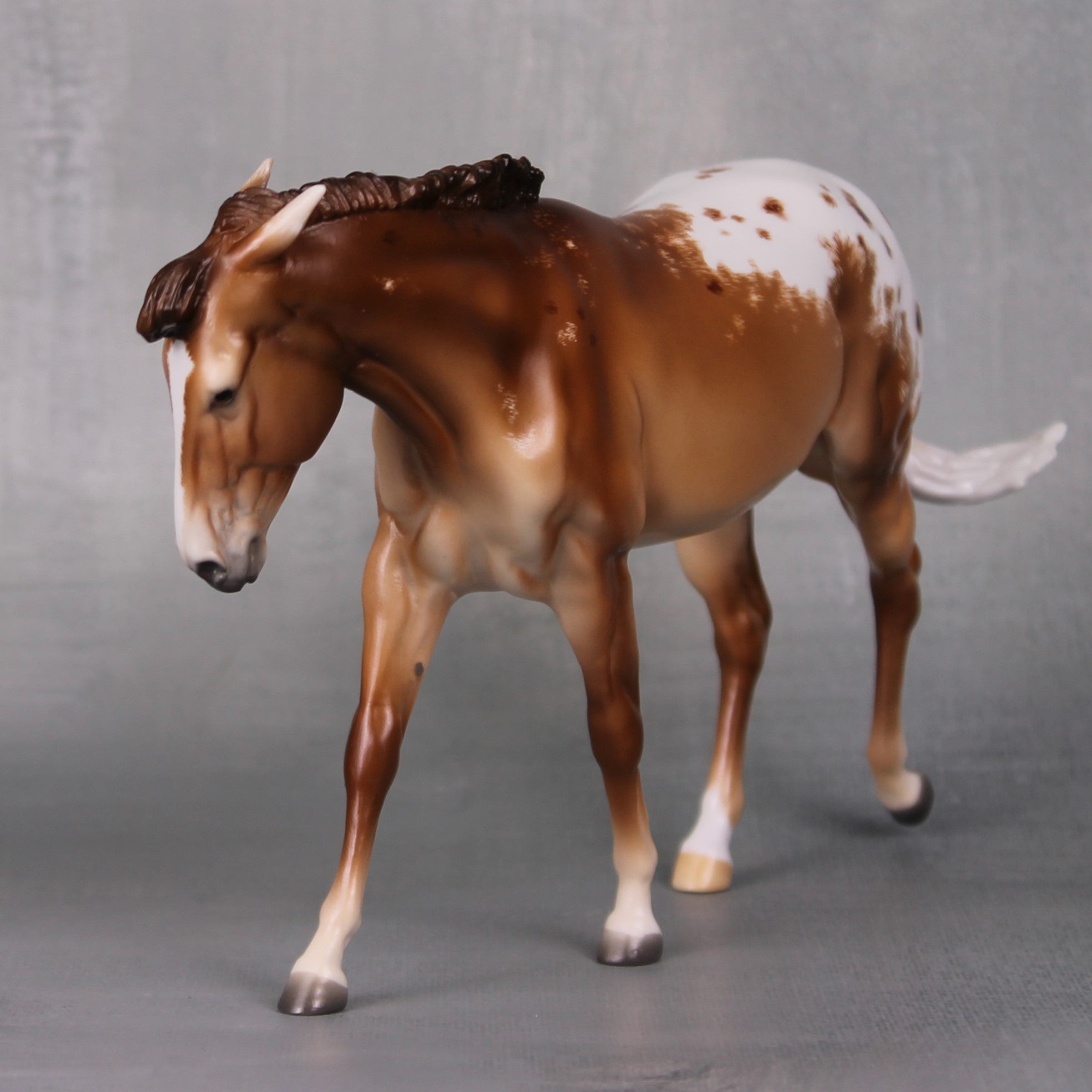Not Today OOAK Custom Chestnut Appaloosa Pebble Mule By Ellen Robbins BEST OFFERS LHS24