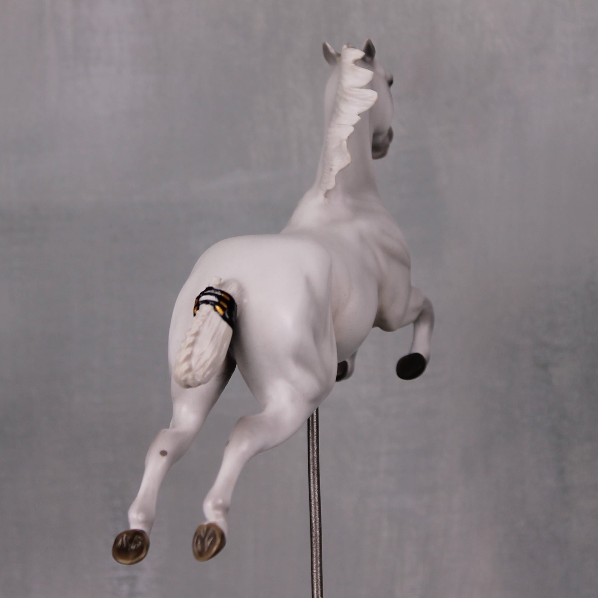 Capriole OOAK Custom Rearing Pebble On Base Dappled Fleabitten Grey Lipizzaner By Jess Hamill BEST OFFERS LHS24