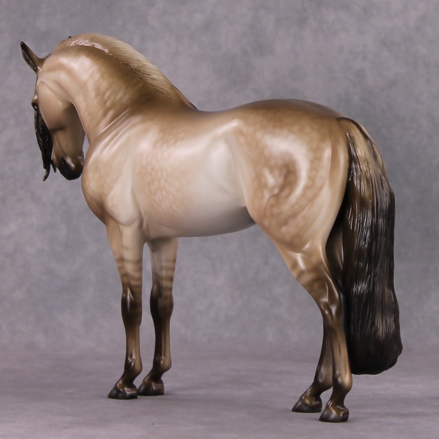 "Lustre" OOAK Dappled Dun Andalusian Stallion By Sheryl Leisure &amp; Mona Best Offer 1/21/25