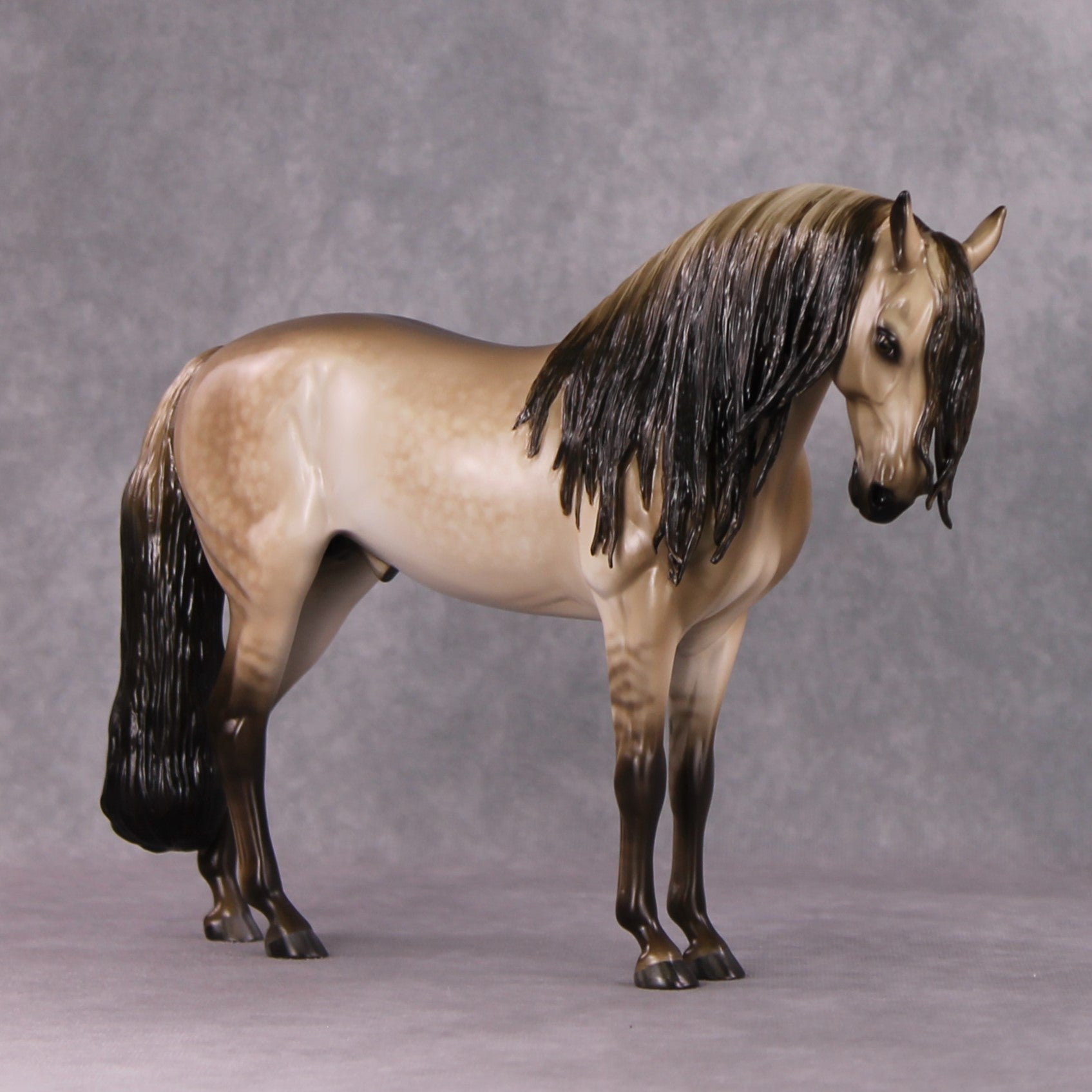 "Lustre" OOAK Dappled Dun Andalusian Stallion By Sheryl Leisure &amp; Mona Best Offer 1/21/25