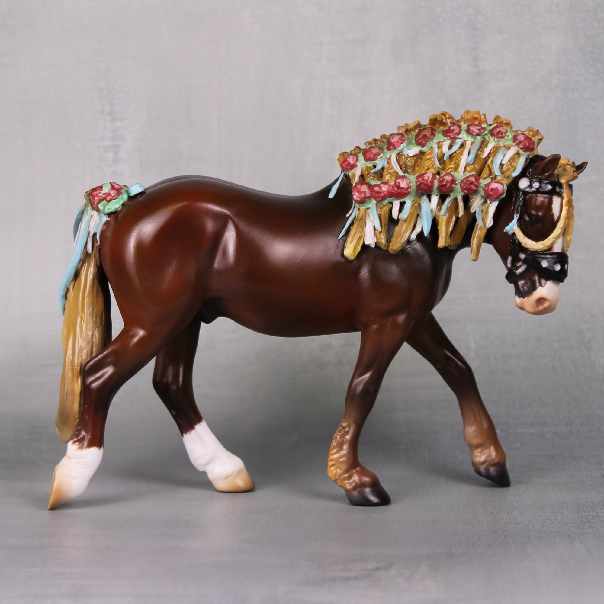 Frühling OOAK Custom Decorator Blue and Gold Arab Foal By Kristen Cermele BEST OFFERS LHS24