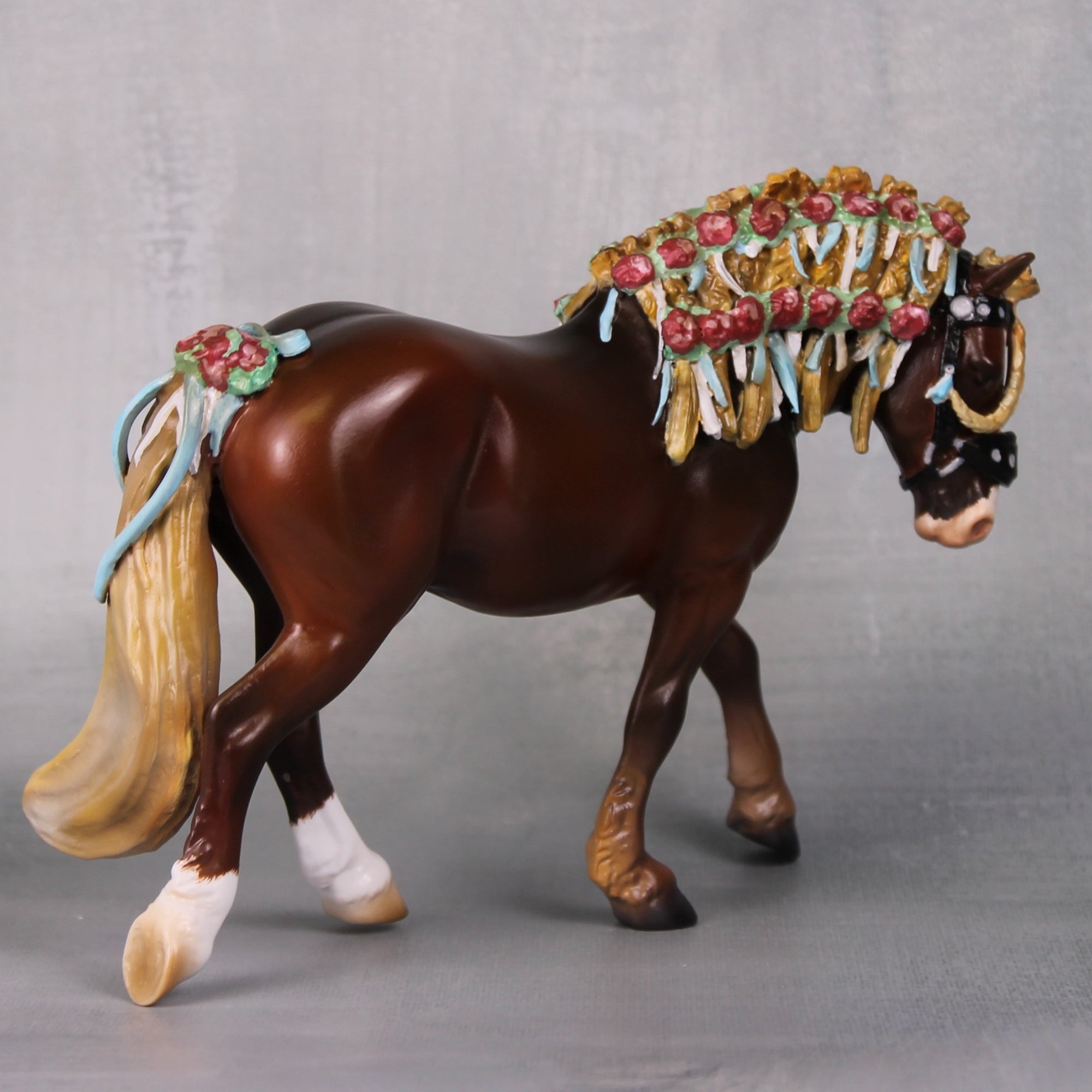Frühling OOAK Custom Decorator Blue and Gold Arab Foal By Kristen Cermele BEST OFFERS LHS24
