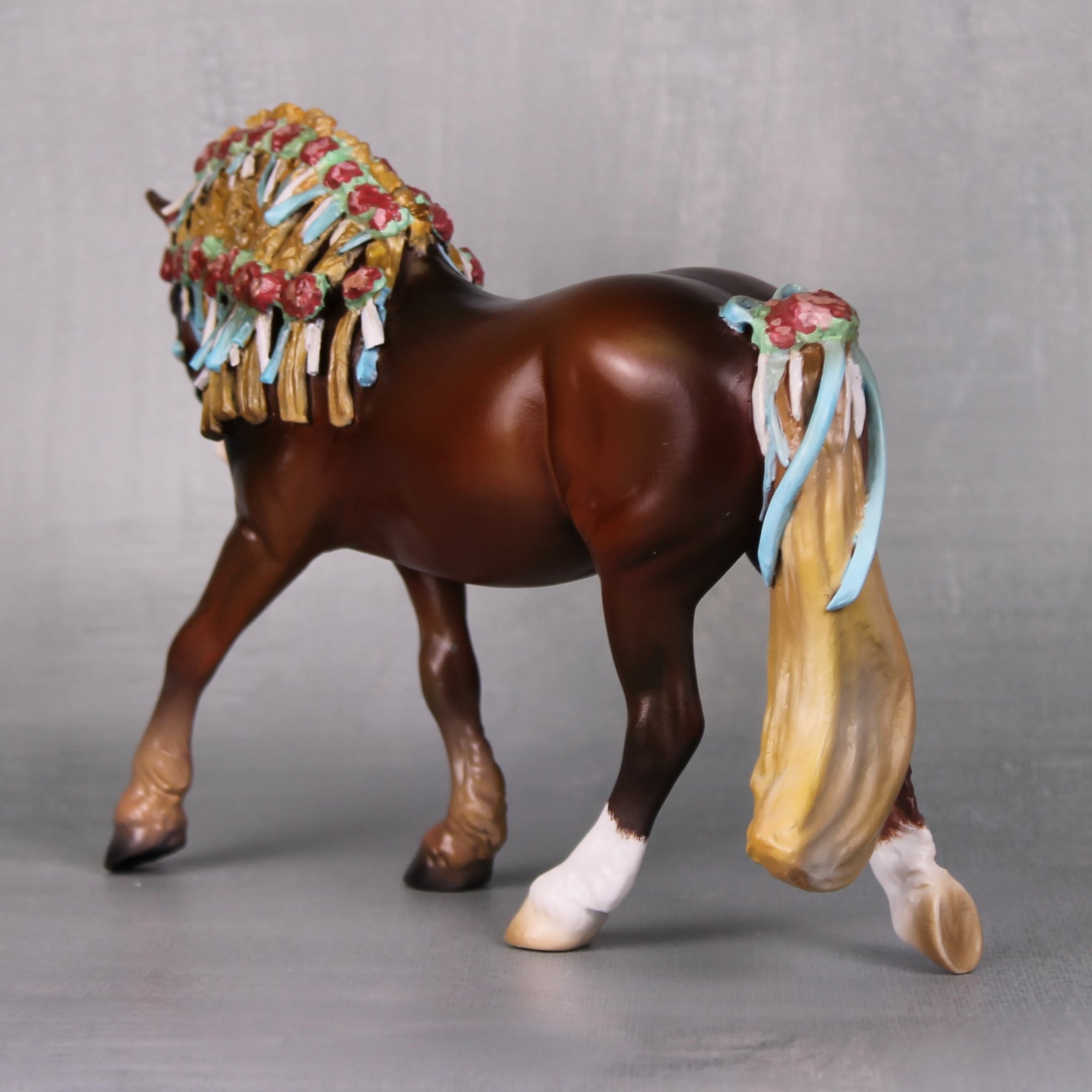 Frühling OOAK Custom Decorator Blue and Gold Arab Foal By Kristen Cermele BEST OFFERS LHS24