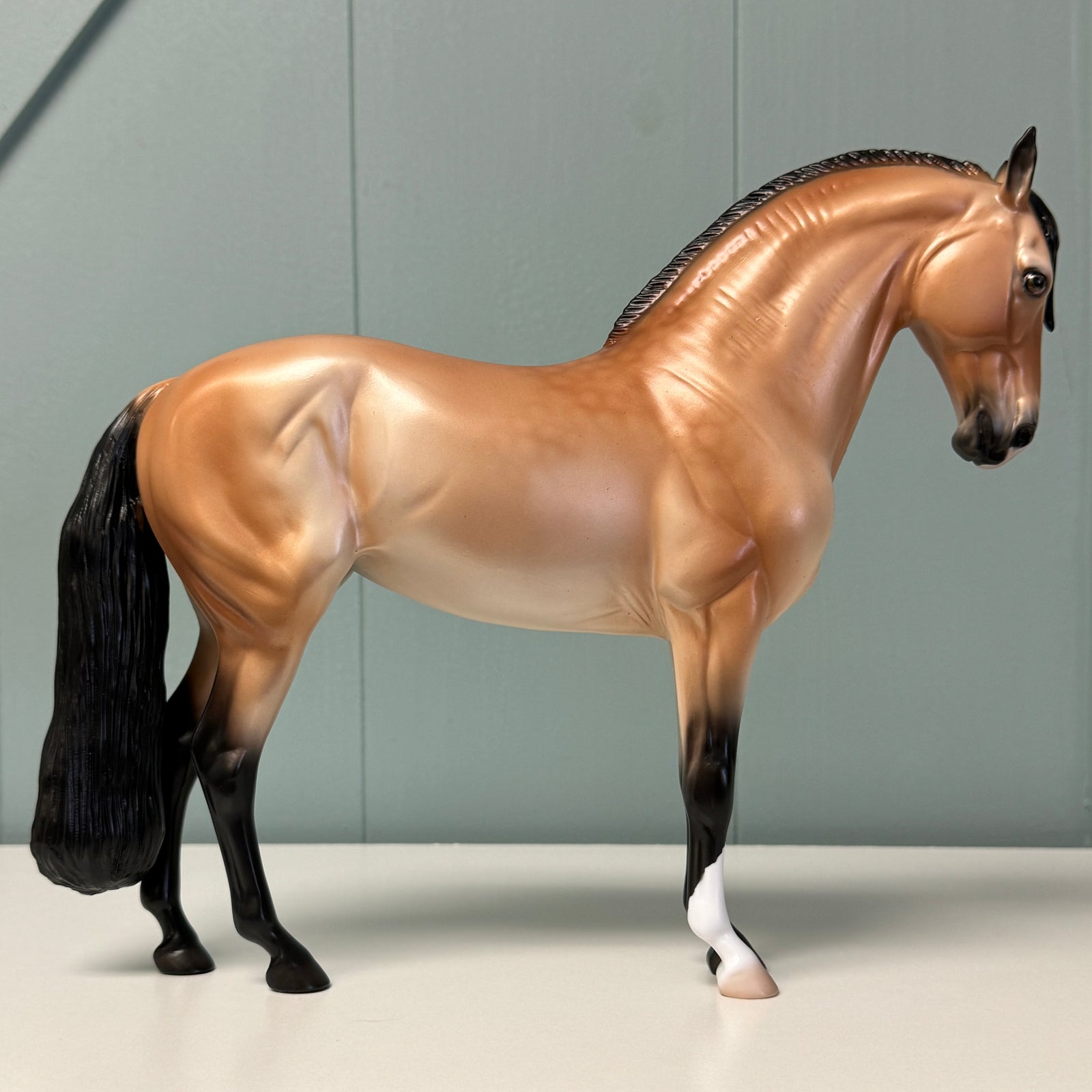 Finite OOAK Dapple Golden Bay Andalusian By Ashley Palmer EQ24
