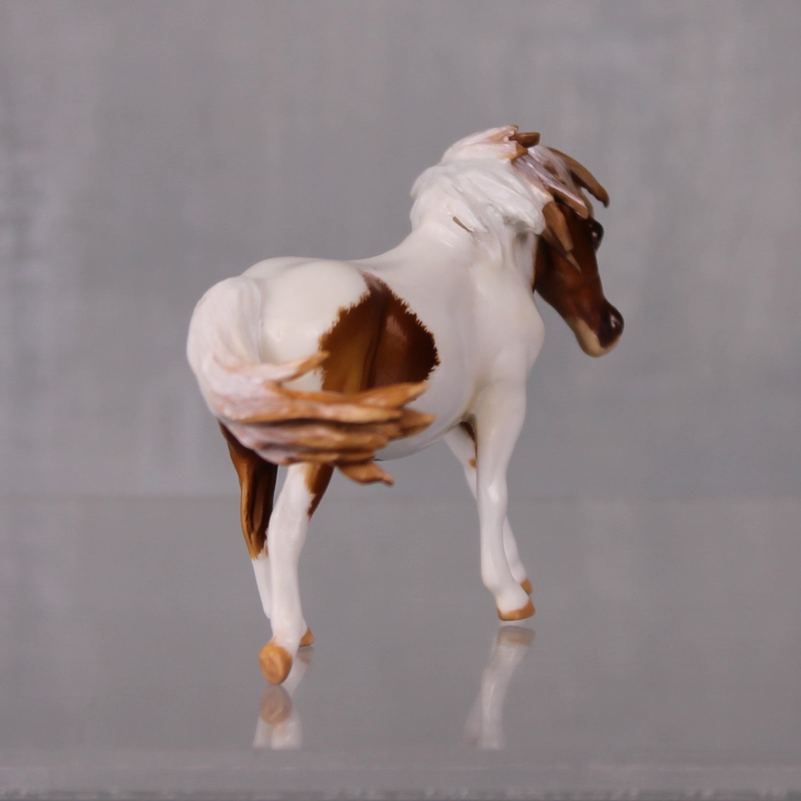 Stay Mad Pony Girl OOAK Custom Chestnut Pinto Pony Chip By Kristen Cermele BEST OFFERS LHS24