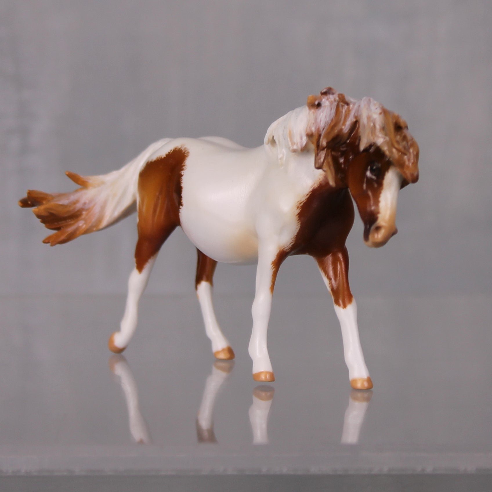 Stay Mad Pony Girl OOAK Custom Chestnut Pinto Pony Chip By Kristen Cermele BEST OFFERS LHS24