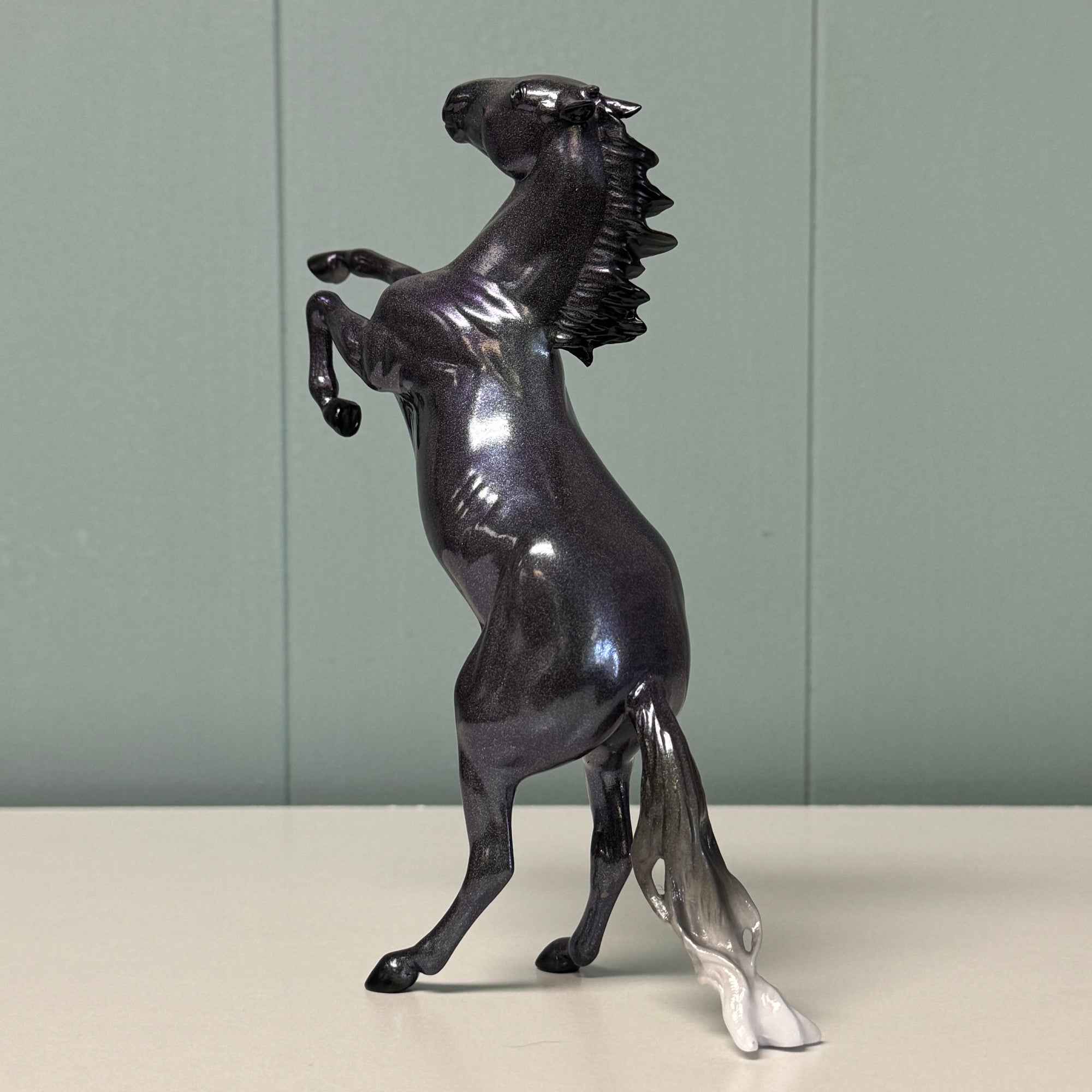 Party Animal OOAK Purple Halochromic Rearing Pebble By Ellen Robbins EQ24