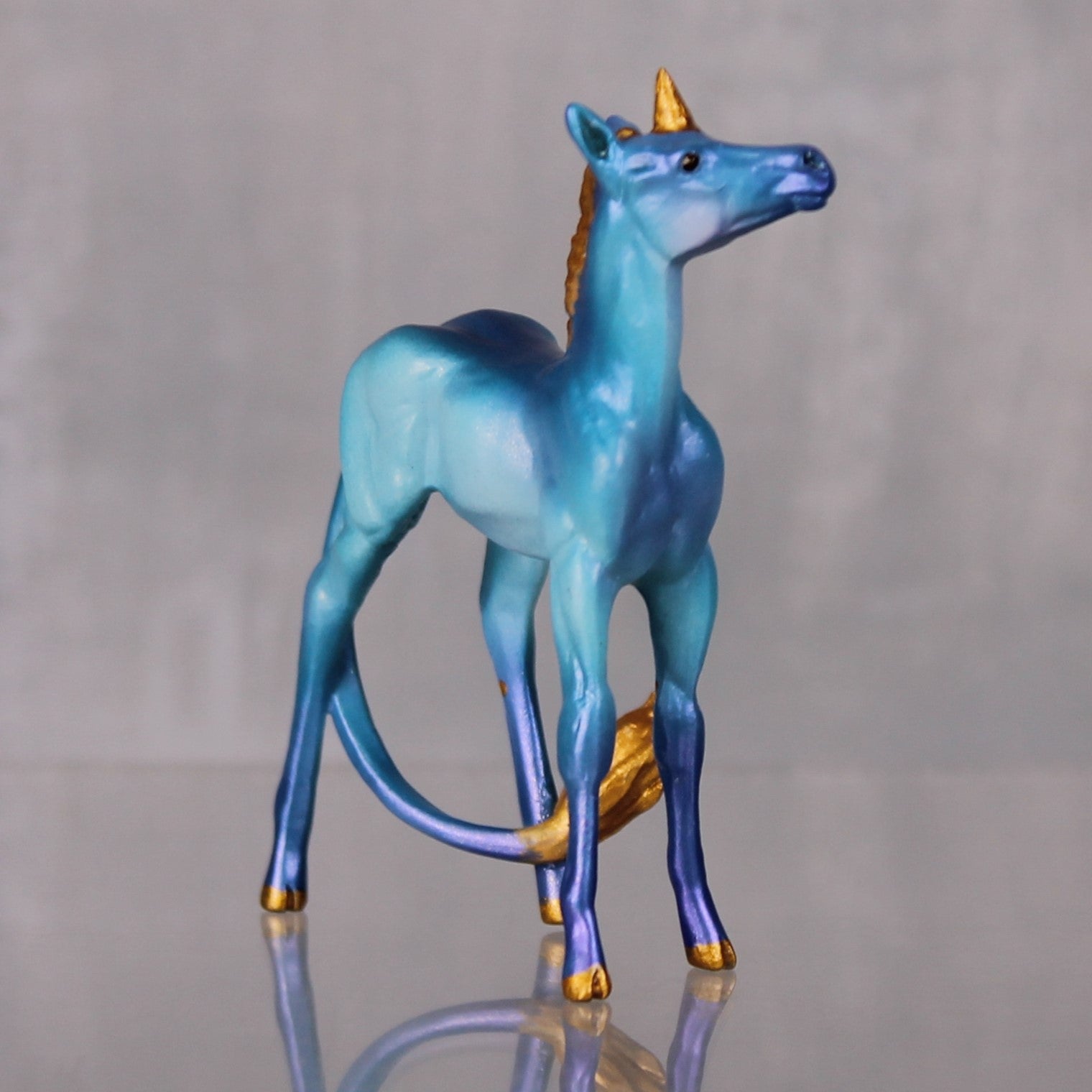 Delphinium OOAK Custom Decorator Blue and Gold Arab Foal By Kristen Cermele BEST OFFERS LHS24