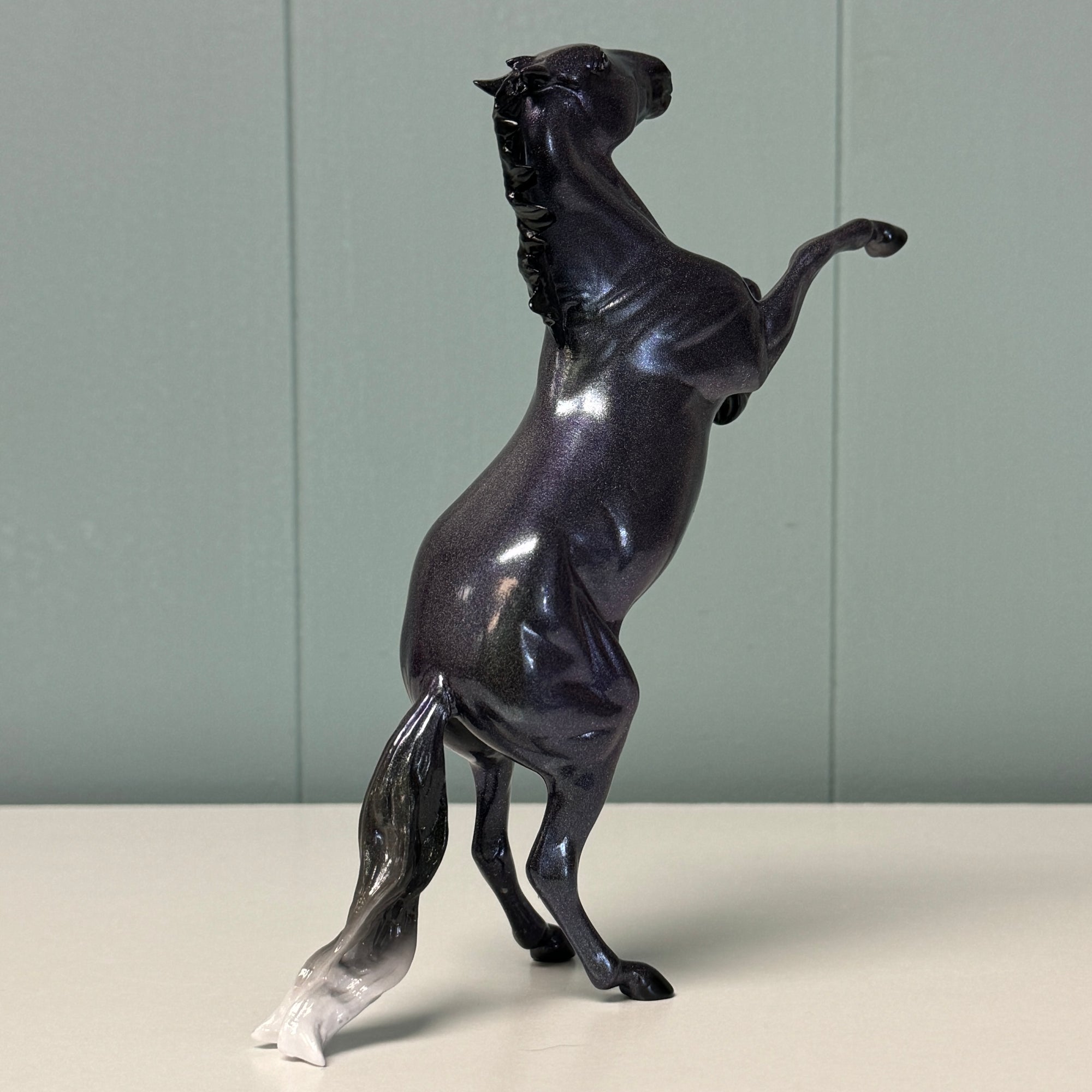 Party Animal OOAK Purple Halochromic Rearing Pebble By Ellen Robbins EQ24