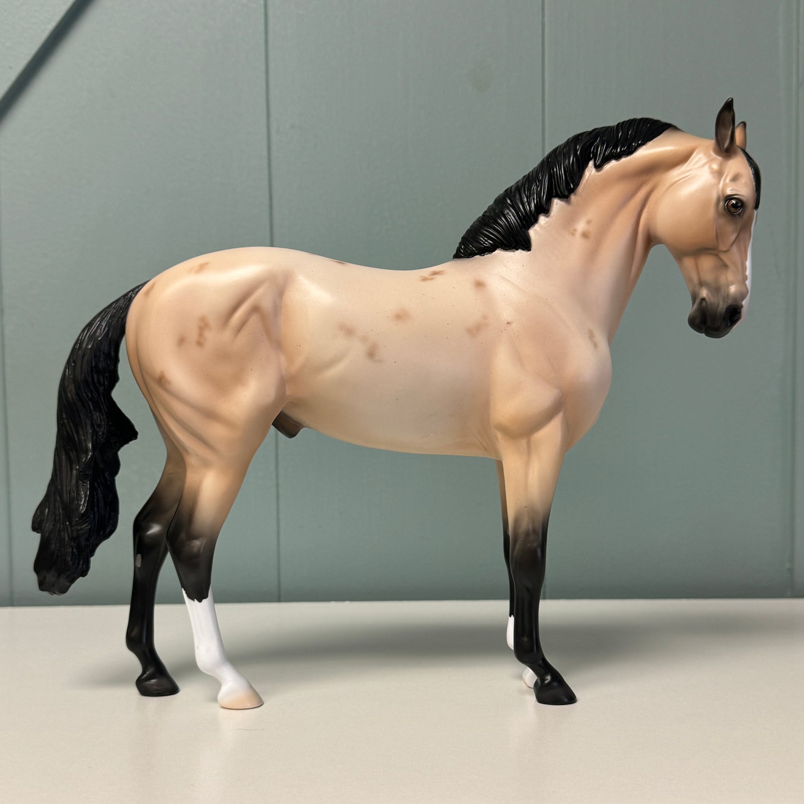 I Swear OOAK Buckskin Roan W/ Corn Spots Andalusian By Ellen Robbins EQ24