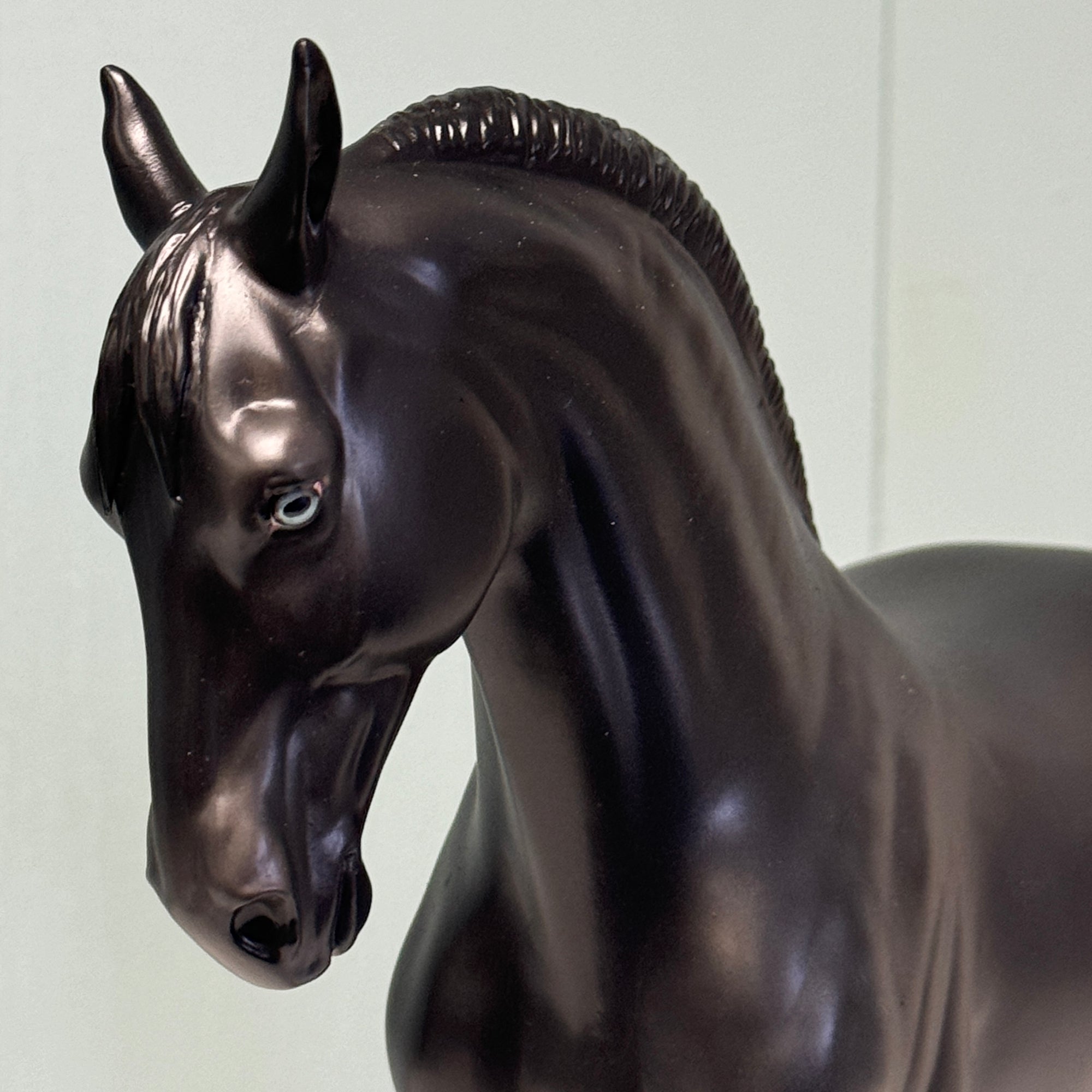 Peaceful Darkness OOAK Dappled Black Andalusian By Ellen Robbins EQ24