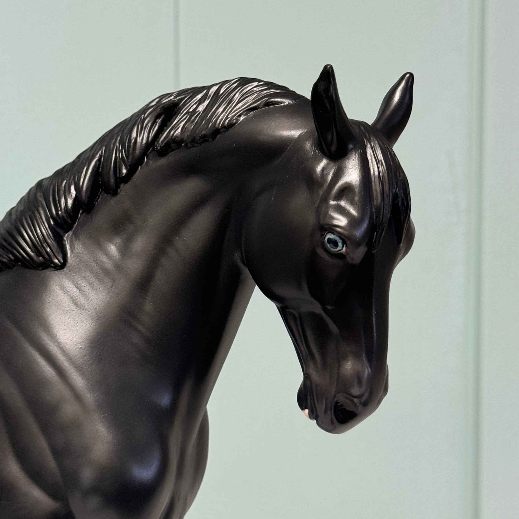 Peaceful Darkness OOAK Dappled Black Andalusian By Ellen Robbins EQ24