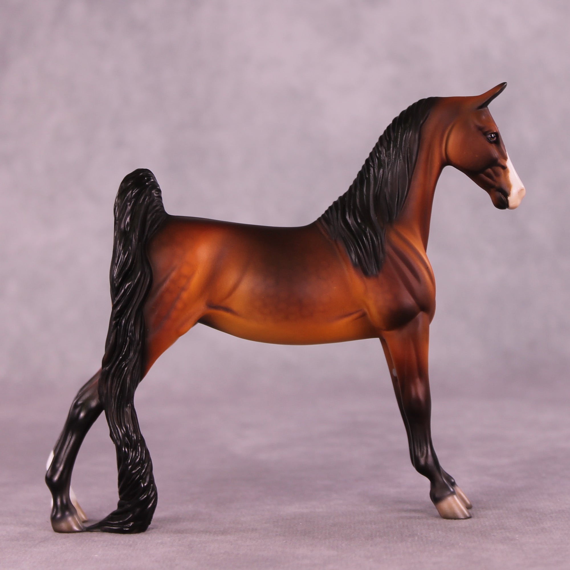 Red Wine Supernova OOAK Pebble Saddlebred by Dawn Quick LHS25