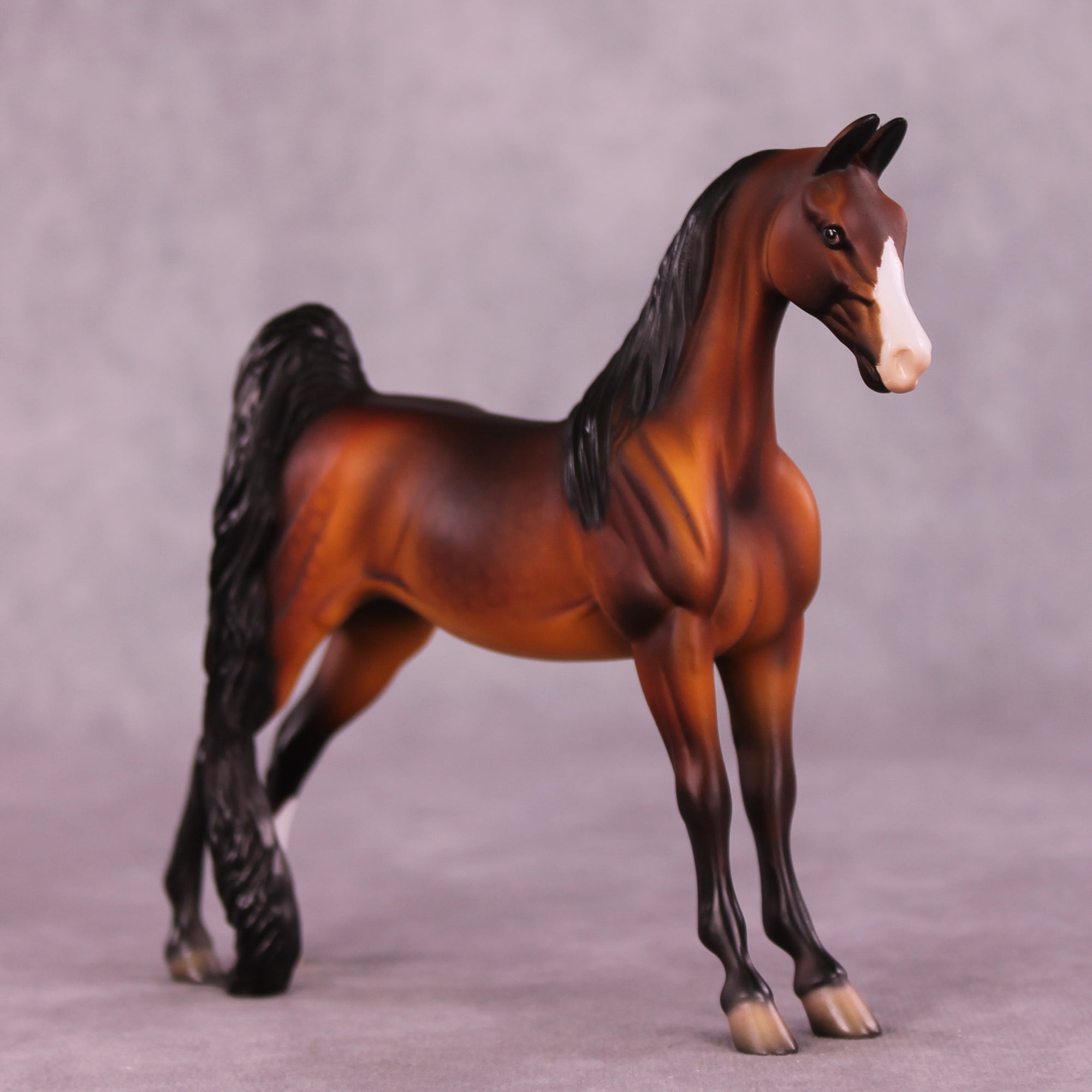 Red Wine Supernova OOAK Pebble Saddlebred by Dawn Quick LHS25