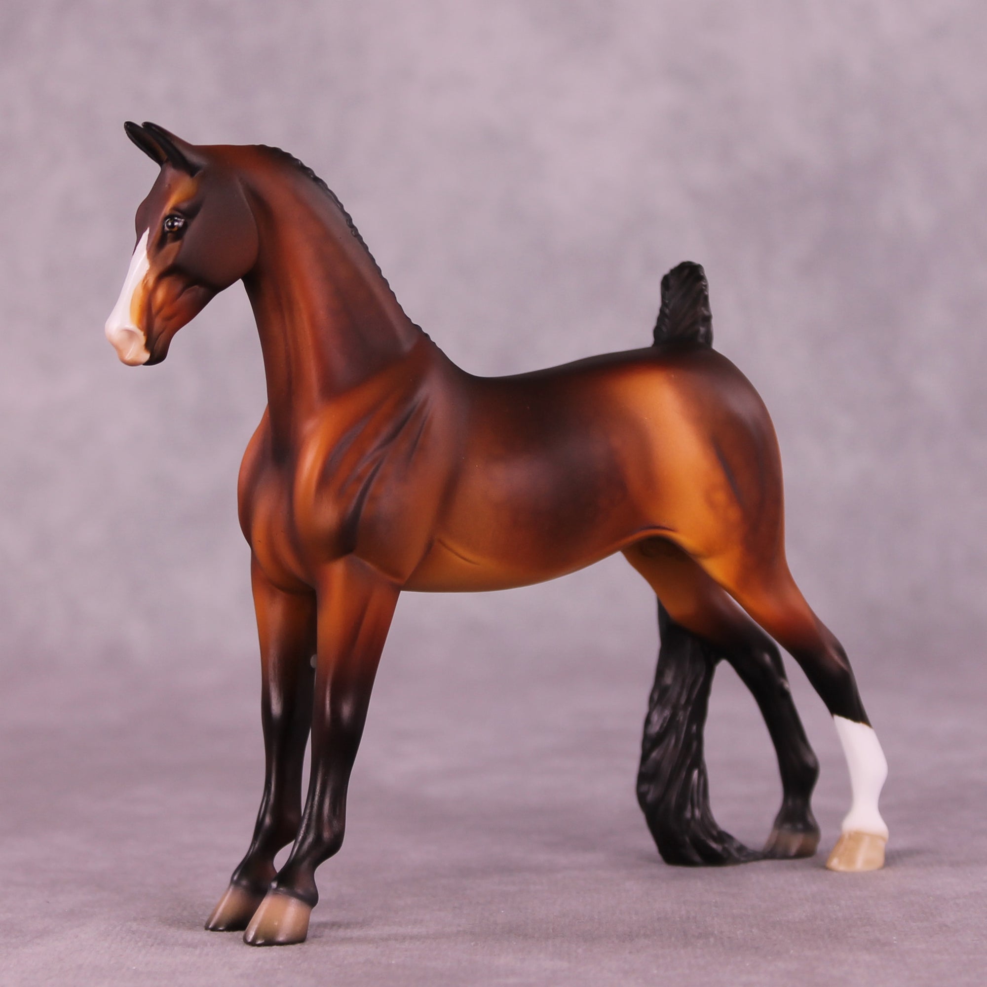 Red Wine Supernova OOAK Pebble Saddlebred by Dawn Quick LHS25