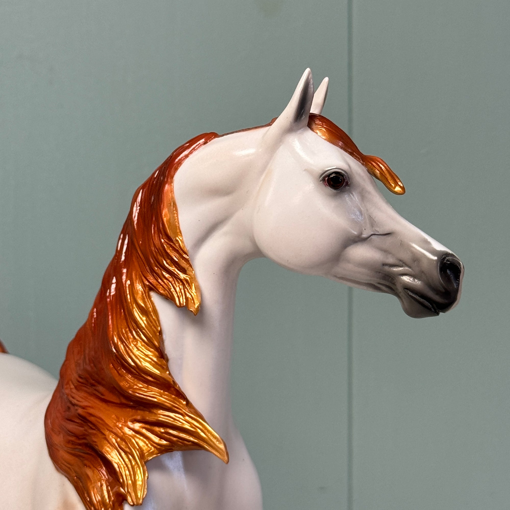 Luxor OOAK Fleabitten Dappled Chestnut Grey W/ Dyed Tail Arabian By Ellen Robbins EQ24