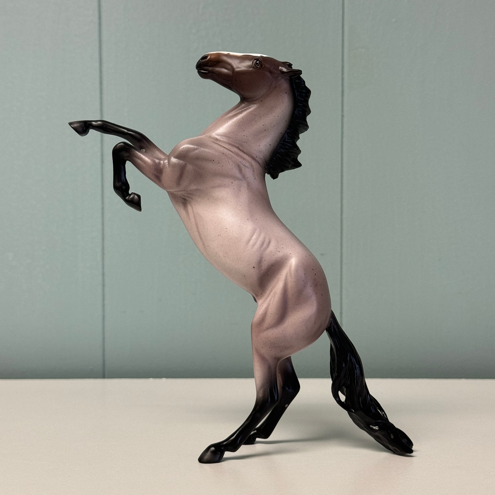 Thunder Bay OOAK Bay Roan Rearing Pebble By Ellen Robbins