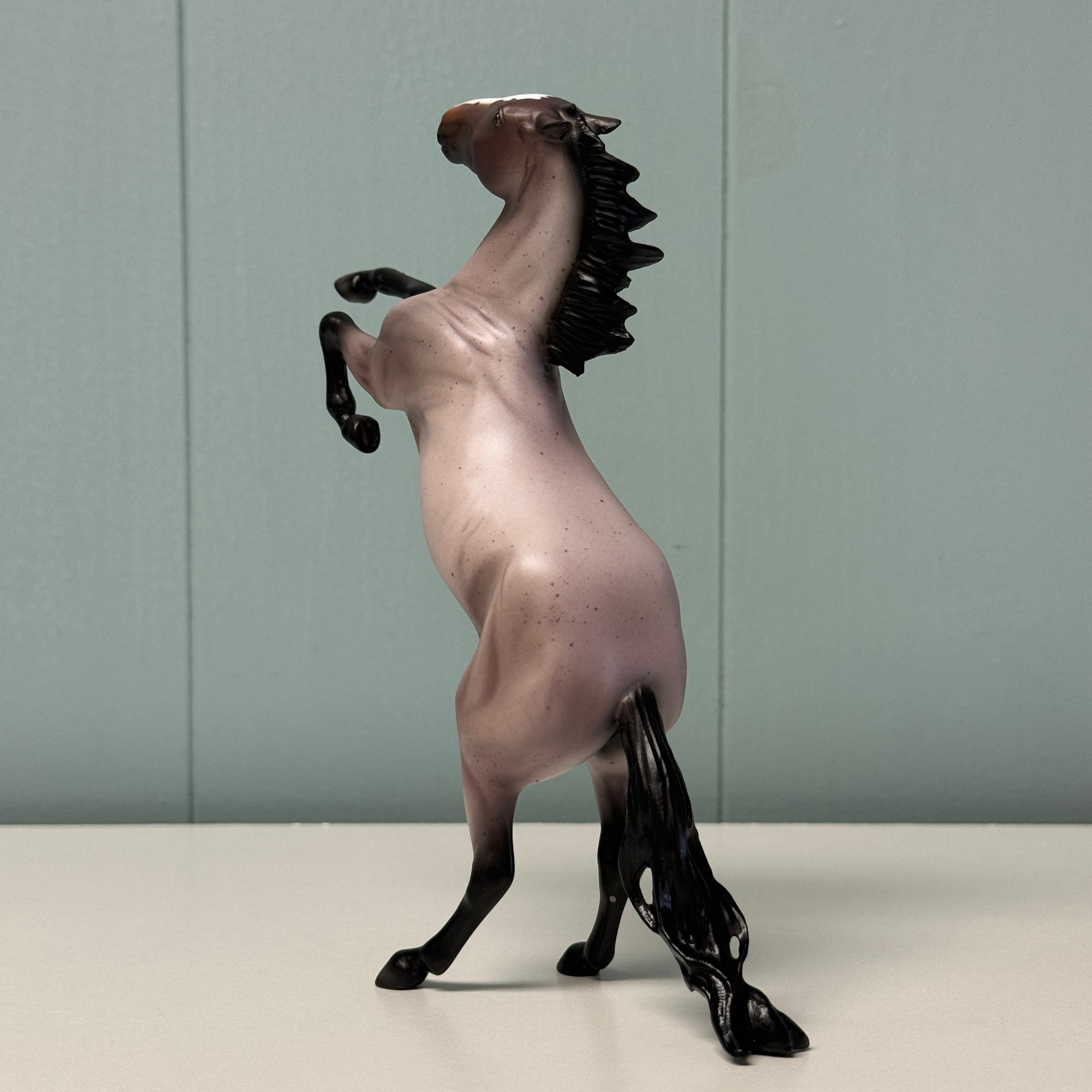 Thunder Bay OOAK Bay Roan Rearing Pebble By Ellen Robbins