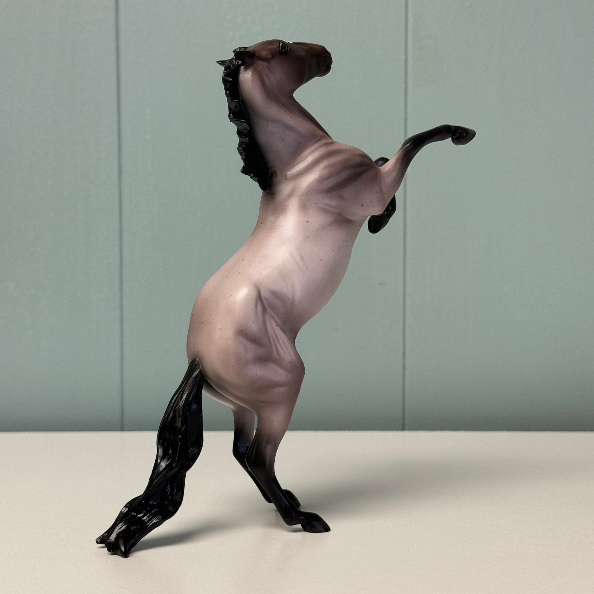 Thunder Bay OOAK Bay Roan Rearing Pebble By Ellen Robbins