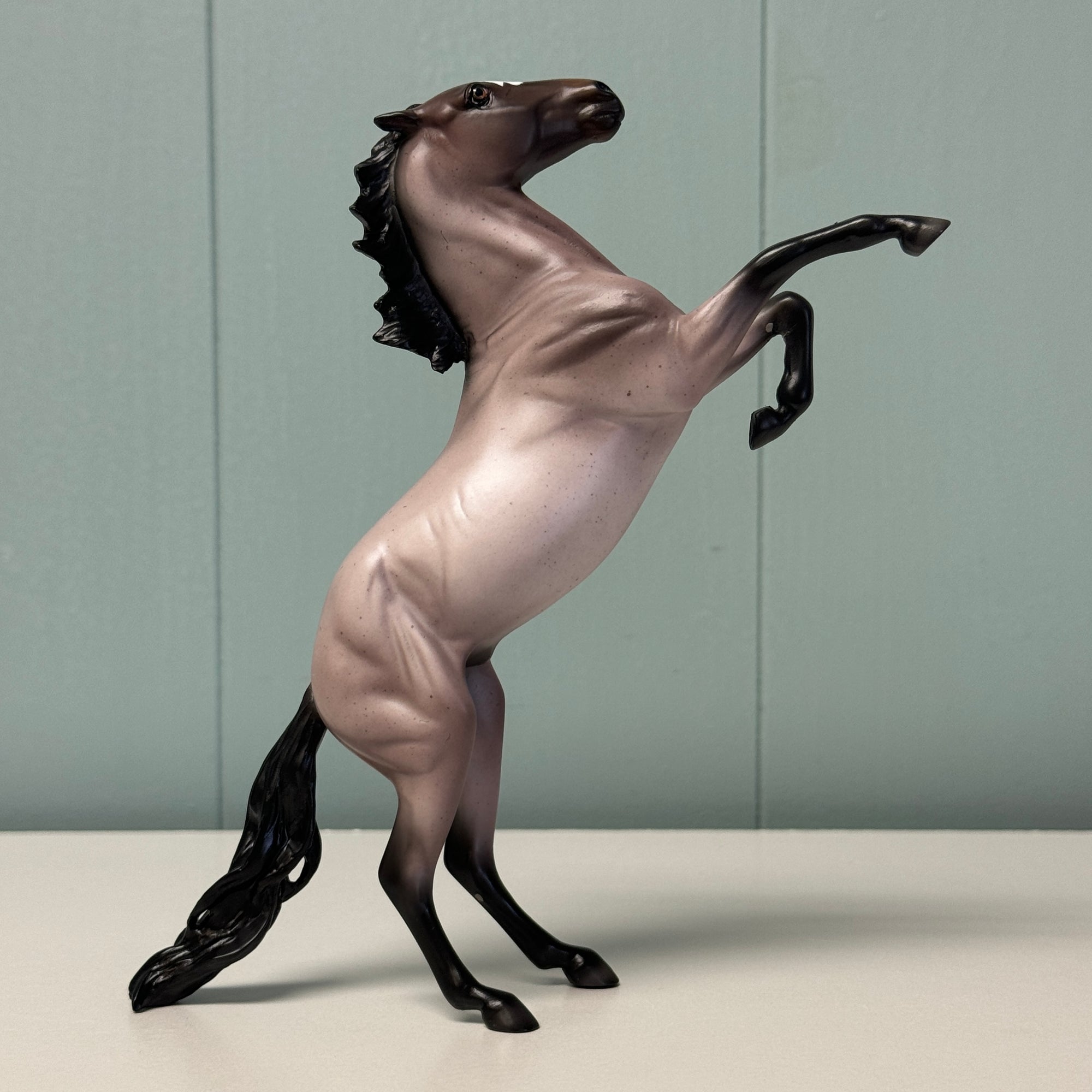 Thunder Bay OOAK Bay Roan Rearing Pebble By Ellen Robbins