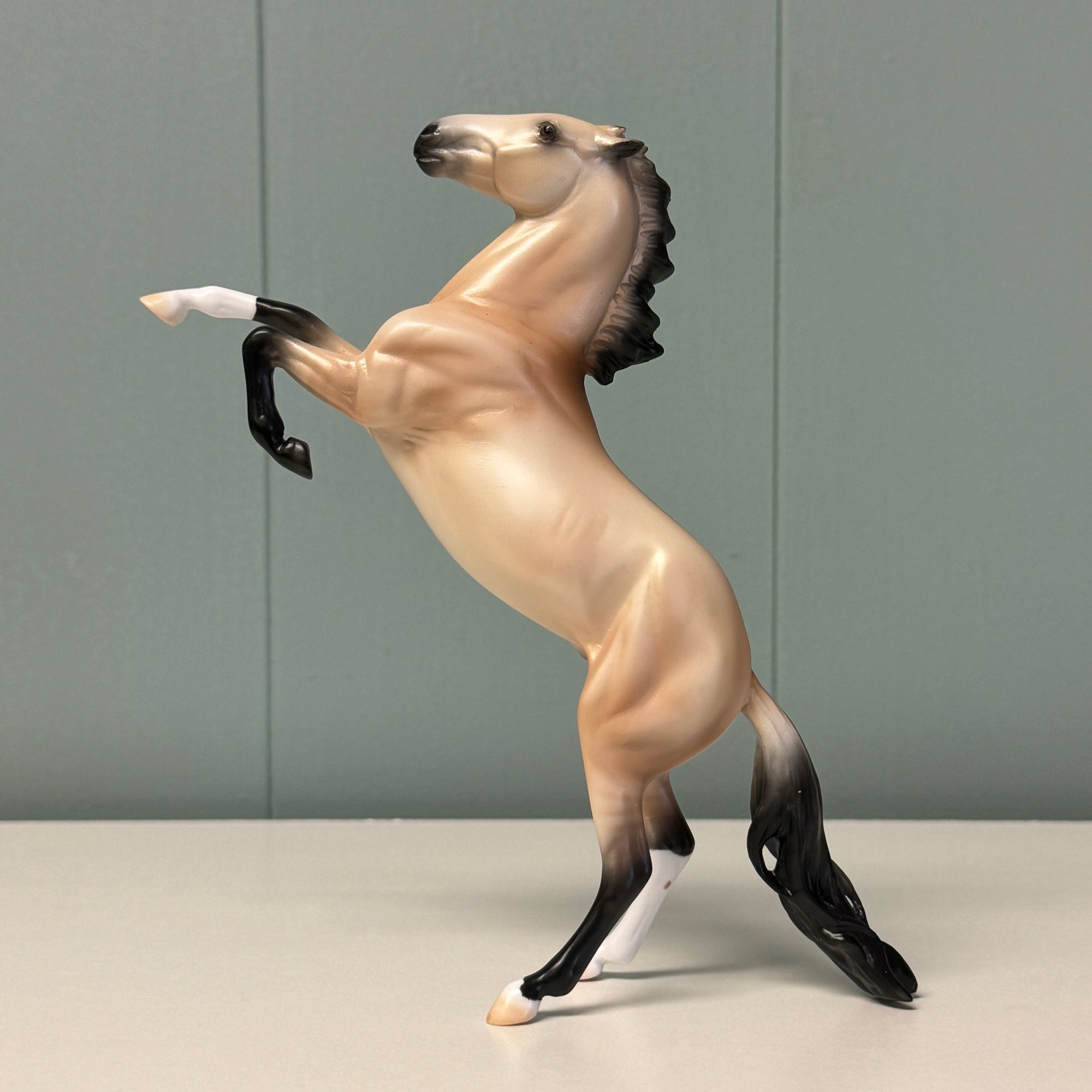 Just Go Wild OOAK Dun Rearing Pebble By Ellen Robbins EQ24