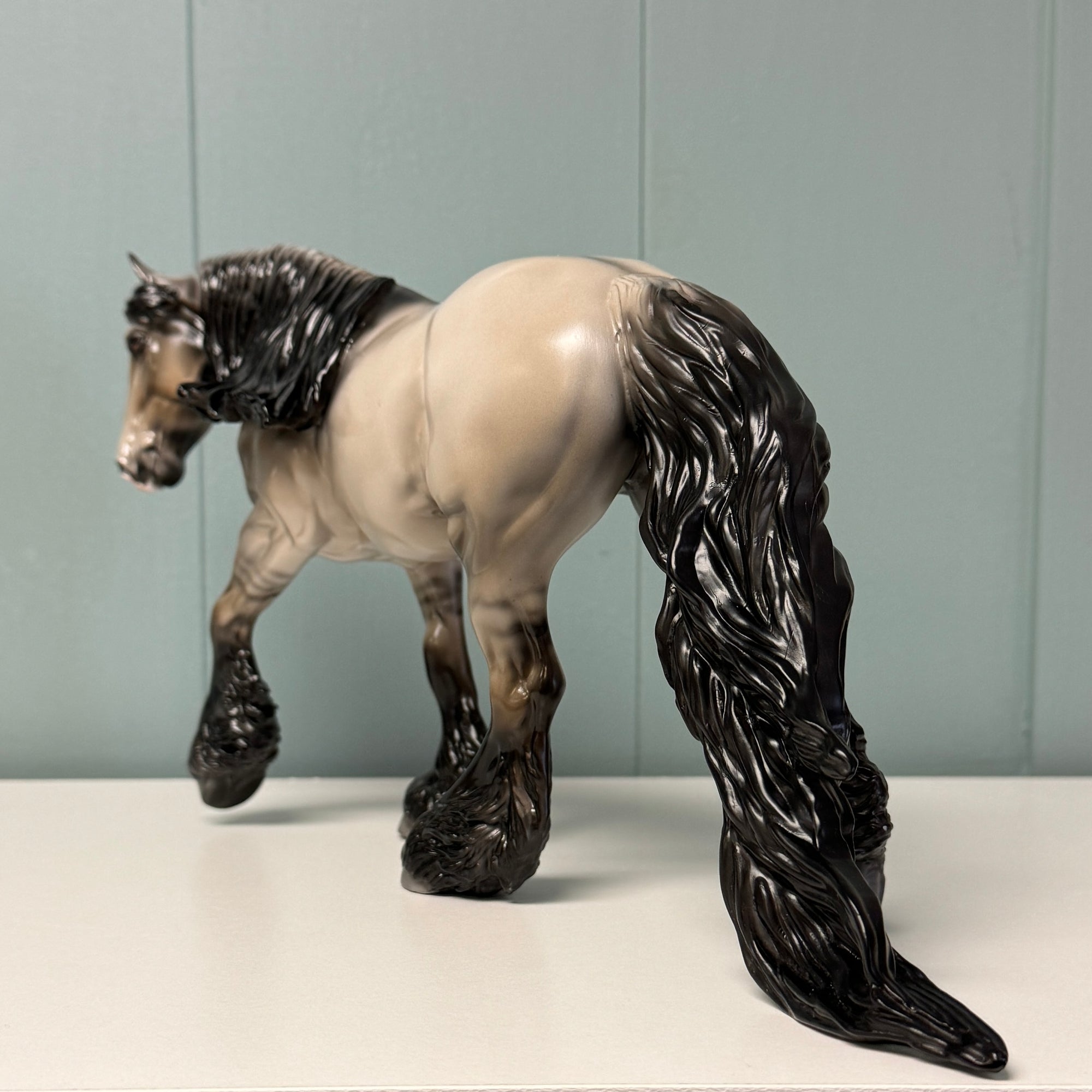 Stormcloud OOAK Grulla Irish Cob By Dawn Quick EQ24
