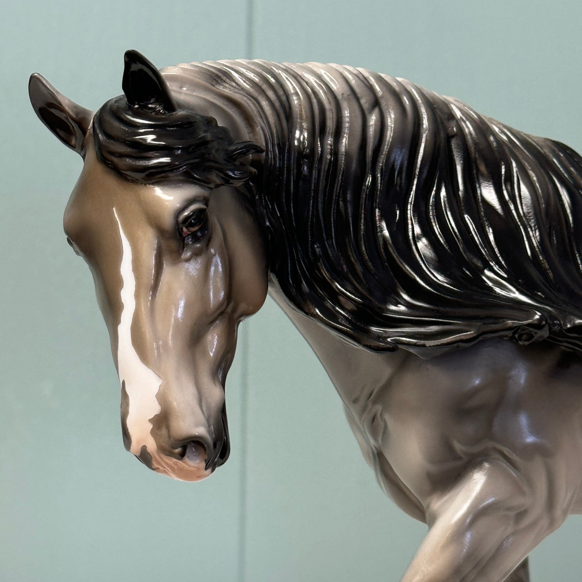 Stormcloud OOAK Grulla Irish Cob By Dawn Quick EQ24