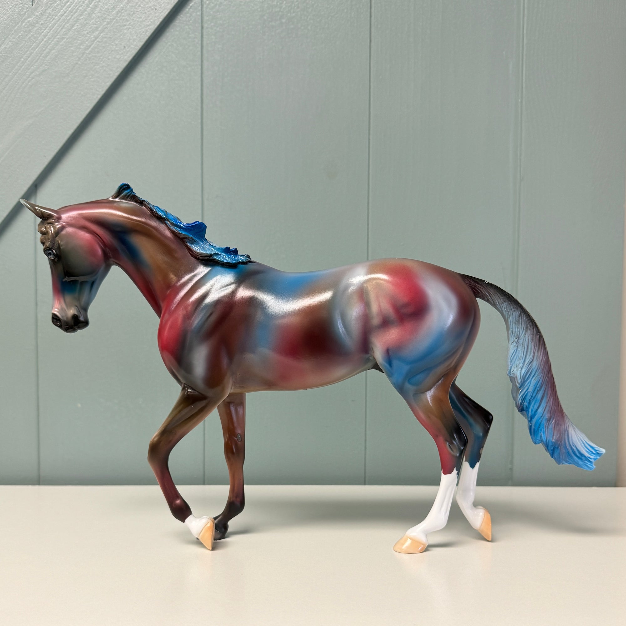Southern Lights OOAK Deco Thoroughbred By Dawn Quick  EQ24