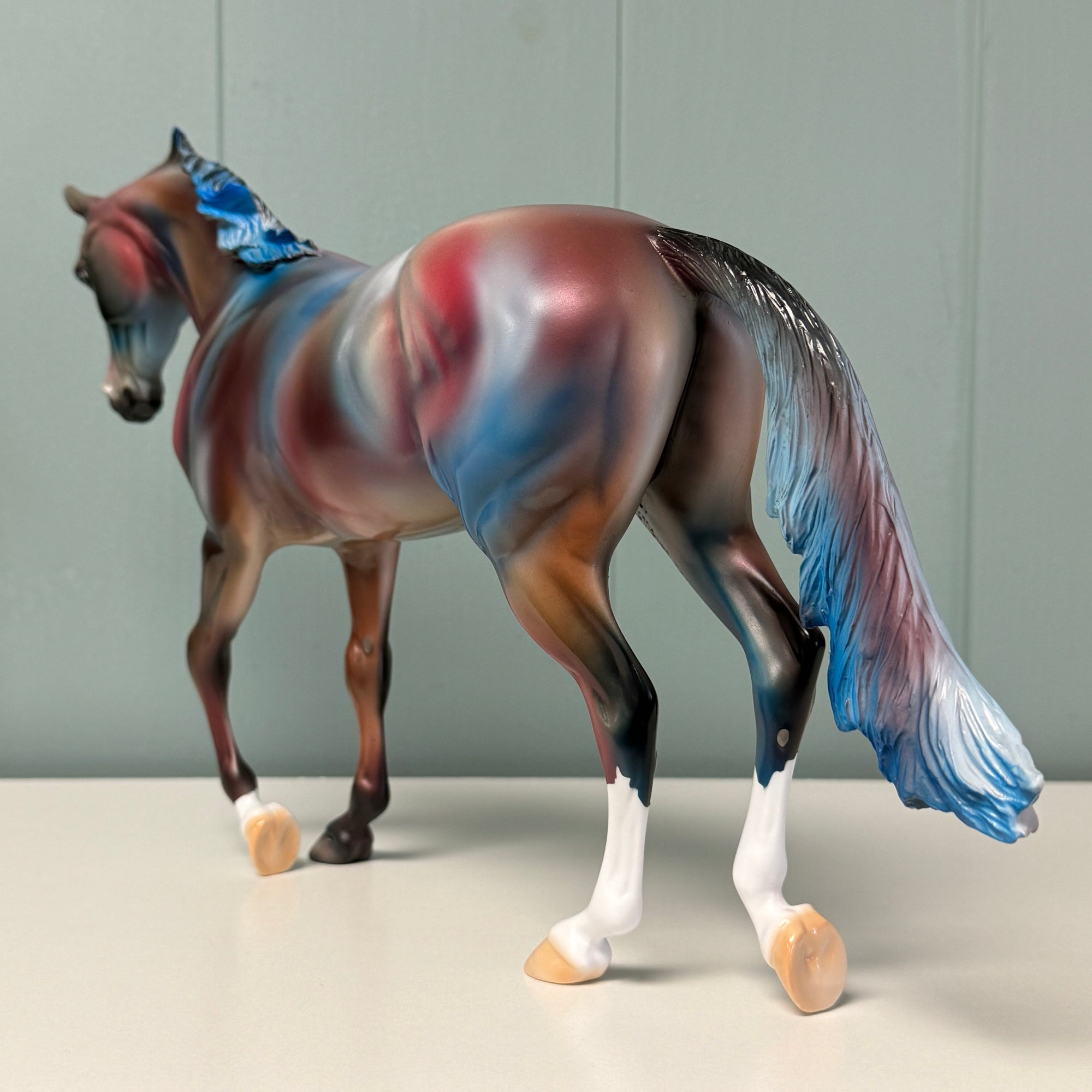 Southern Lights OOAK Deco Thoroughbred By Dawn Quick  EQ24