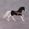 Saaral OOAK Black and White Yak Inspired Deco/Realistic Friesian Chip By Jess Hamill - 2025 The Menagerie Series MS25